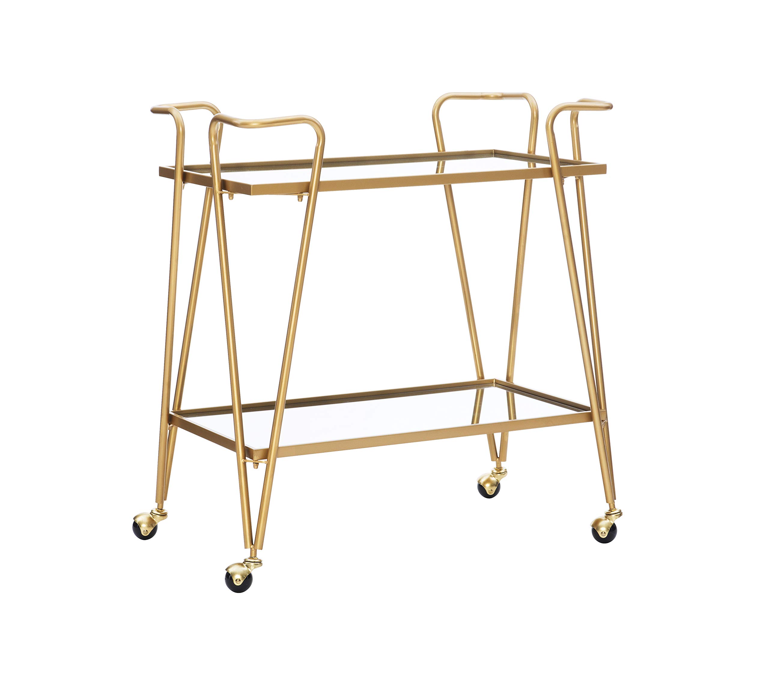 Linon Gina Mid-Century Bar Cart, Gold customer photo 1