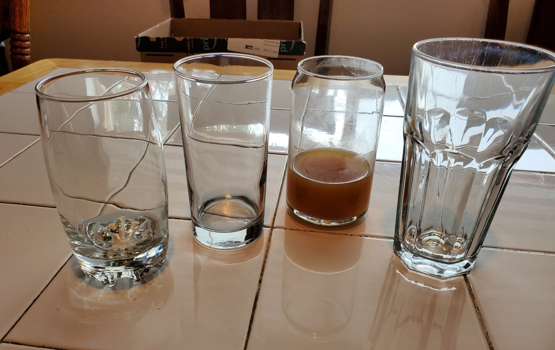 Libbey Classic Can Shaped Drinking Glasses Set of 4, Clear Kitchen Glass Tumbler, 16 Oz, Dishwasher Safe Glass Beer Cups for Beverages and Cocktails customer photo 1