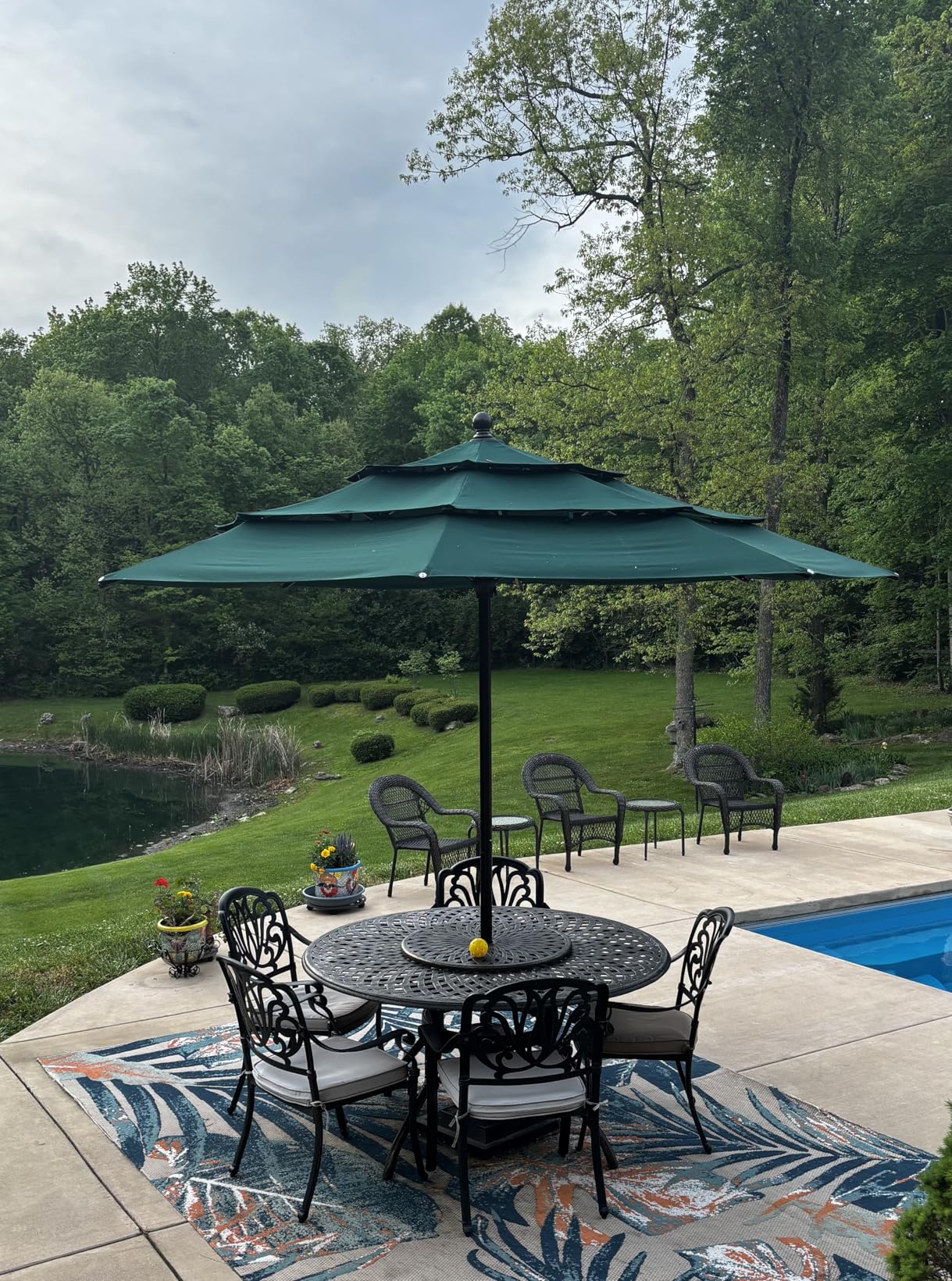 EliteShade USA 10-Year-Non-Fading 9ft 3-Tier Market Patio Umbrella, Commercial Grade Outdoor Table Umbrella with Crank Open, Windproof & UPF 50+ UV Protection, Heavy Duty Ventilation for Garden, Deck, Pool, Backyard, Beach & Bistro, Heather Beige customer photo 1