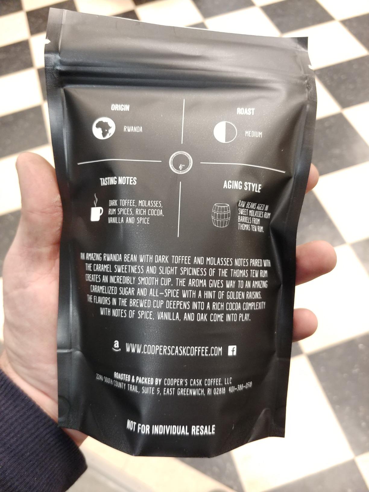 Bourbon & Whiskey Barrel Aged Coffee Box Set with Four Whole Bean Single Origin Coffees (Colombia, Sumatra, Ethiopia, Rwanda) Premium Small-Batch Gourmet Roasted Coffee Gift (Pack of 4) customer photo 2