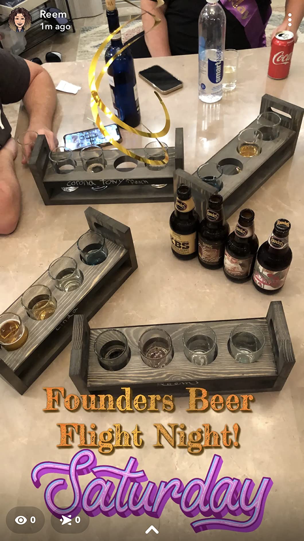 MyGift Beer Flight Boards with Glasses, Set of 2 Torched Wood Tasting Flight Sampler Boards with Chalkboard Panels, Trays for Drinks, Wine, Margarita, Whiskey, Bourbon, Mimosa customer photo 2