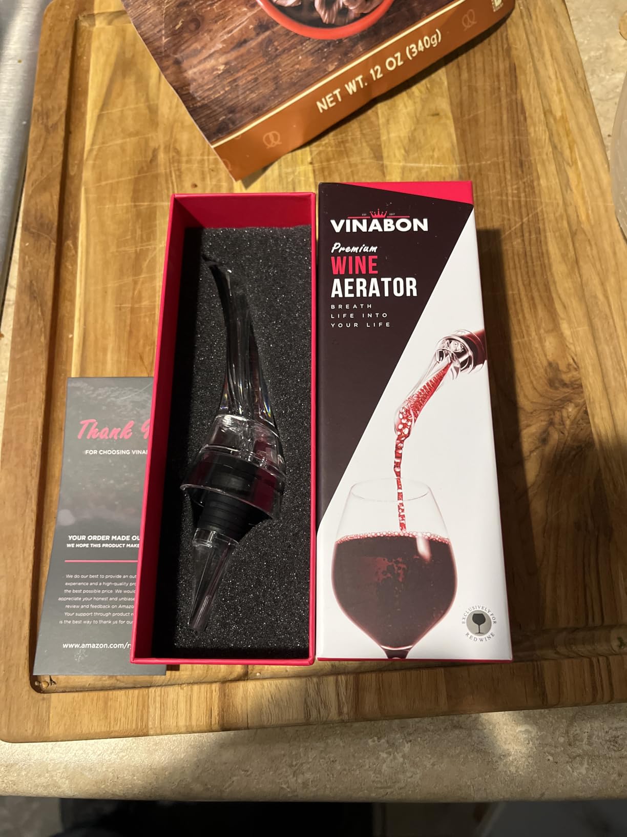 VINABON Wine Aerator Pourer Spout - Professional Wine Aerator for Superior Flavor, Enhanced Bouquet & Rich, Smooth Finish customer photo 1