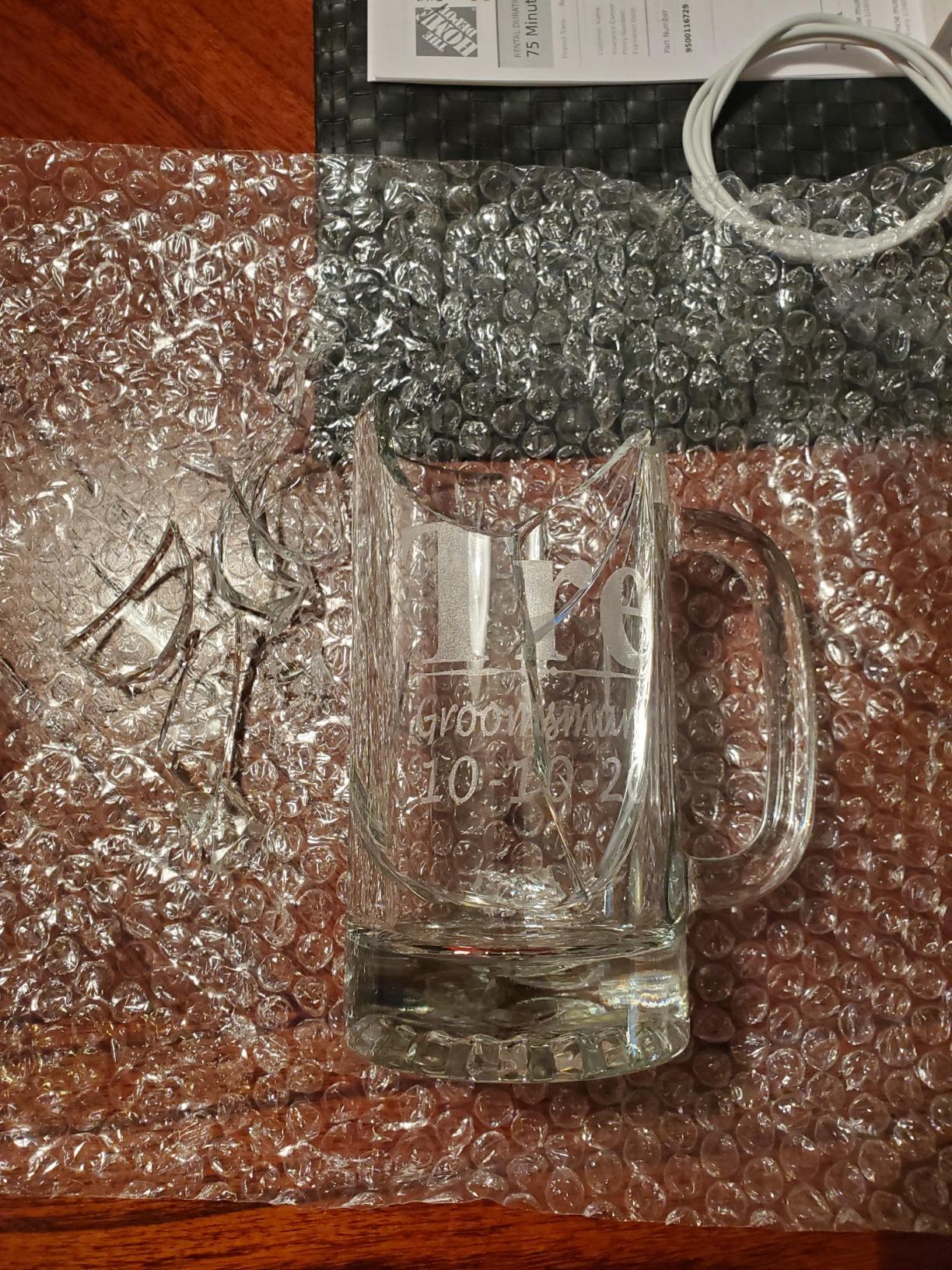 My Personal Memories Set of 4, Set of 8 and more Custom Engraved Groomsmen 16 oz Beer Mugs - Personalized Wedding Party Gifts - 3 Lines Style (8) customer photo 2