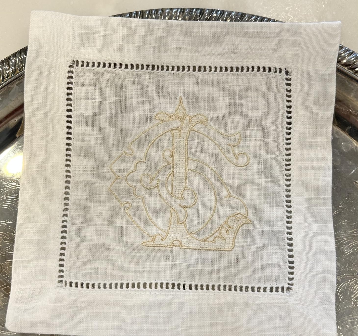White Linen Cocktail Napkin 6