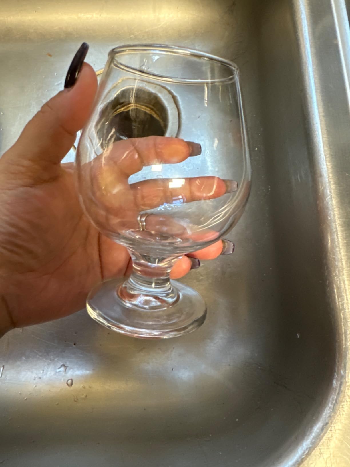 Juvale Cocktail Glasses - 13 Oz Clear Modern Short Stem, 4 Count, Lead-Free Crystal - Brandy Glasses & Cognac Balloon Snifters for Bourbon customer photo 2