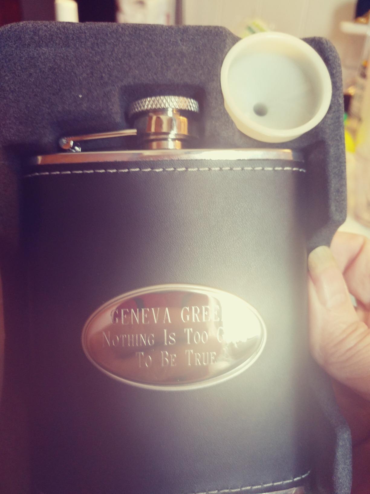 Black Leather 6 oz. Flask, Engraved Flask (Free Customization) - Things Remembered customer photo 2