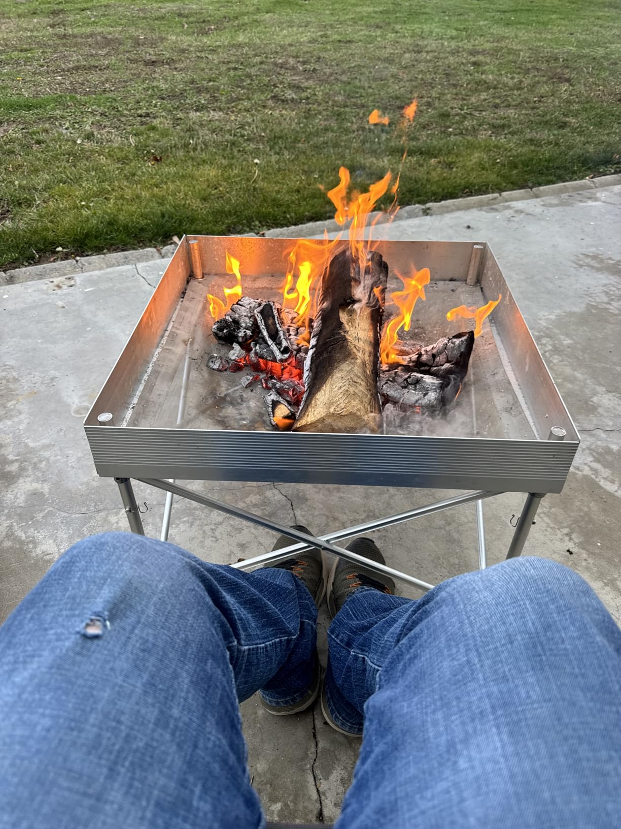 Fireside Outdoor Portable Fire Pit for Camping Fire Pit 24 Inch - Collapsible Pop Up Firepits for Outside, Portable Campfire Pits, Small Firepit for Outside, Weighs 7 lbs customer photo 2