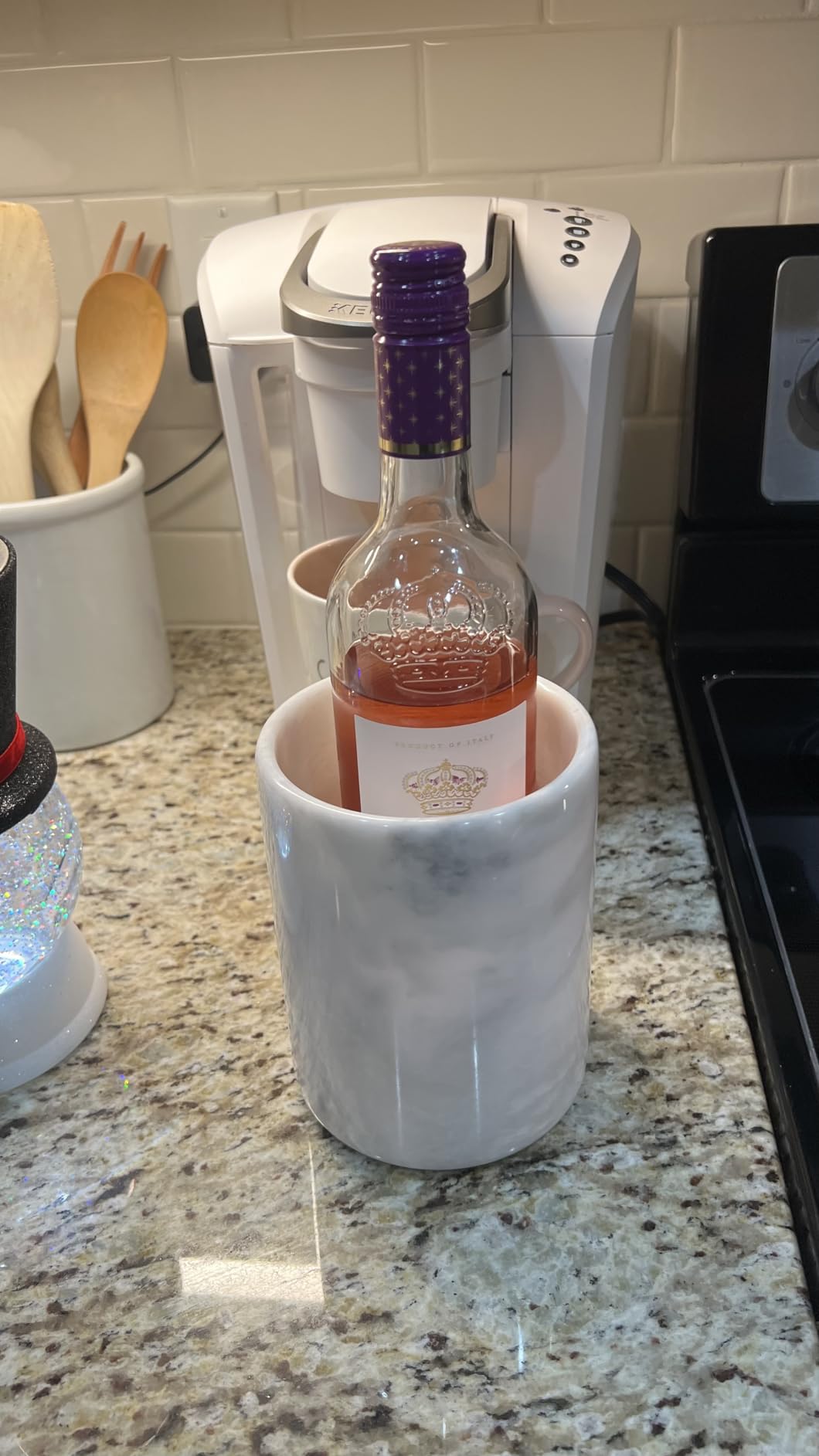 Radicaln Marble Wine Chiller Bucket 6.5 Inch White 750ml Wine Bottle Cooler & Champagne Chiller, Ice-Free Wine Cooler for Bar Cart, Kitchen Decor, Gift for Wine Lovers, Wedding & Housewarming Gift customer photo 1