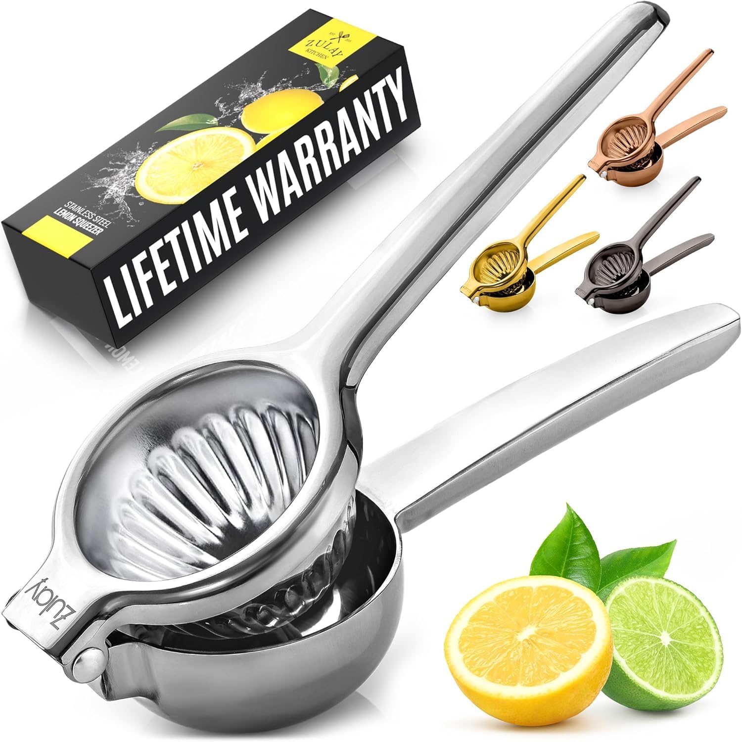 Lemon Squeezer Stainless Steel with Premium Quality Heavy Duty Solid Metal Squeezer Bowl - Large Manual Citrus Press Juicer and Lime Squeezer Stainless Steel - by Zulay Kitchen customer photo 1