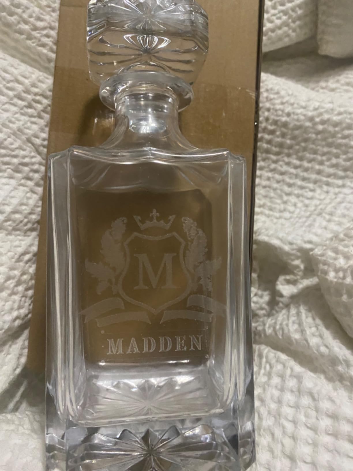 The Wedding Party Store, Personalized Whiskey Decanter and Glasses Set - Custom Monogrammed with Cavalier Design customer photo 2