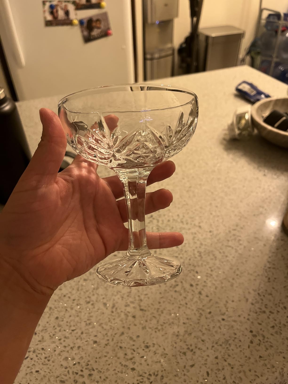 Godinger Champagne Glasses, Champagne Glass Set, Coupes Barware Martini Glasses - Set of 4, 6oz., Dublin Crystal Collection customer photo 2