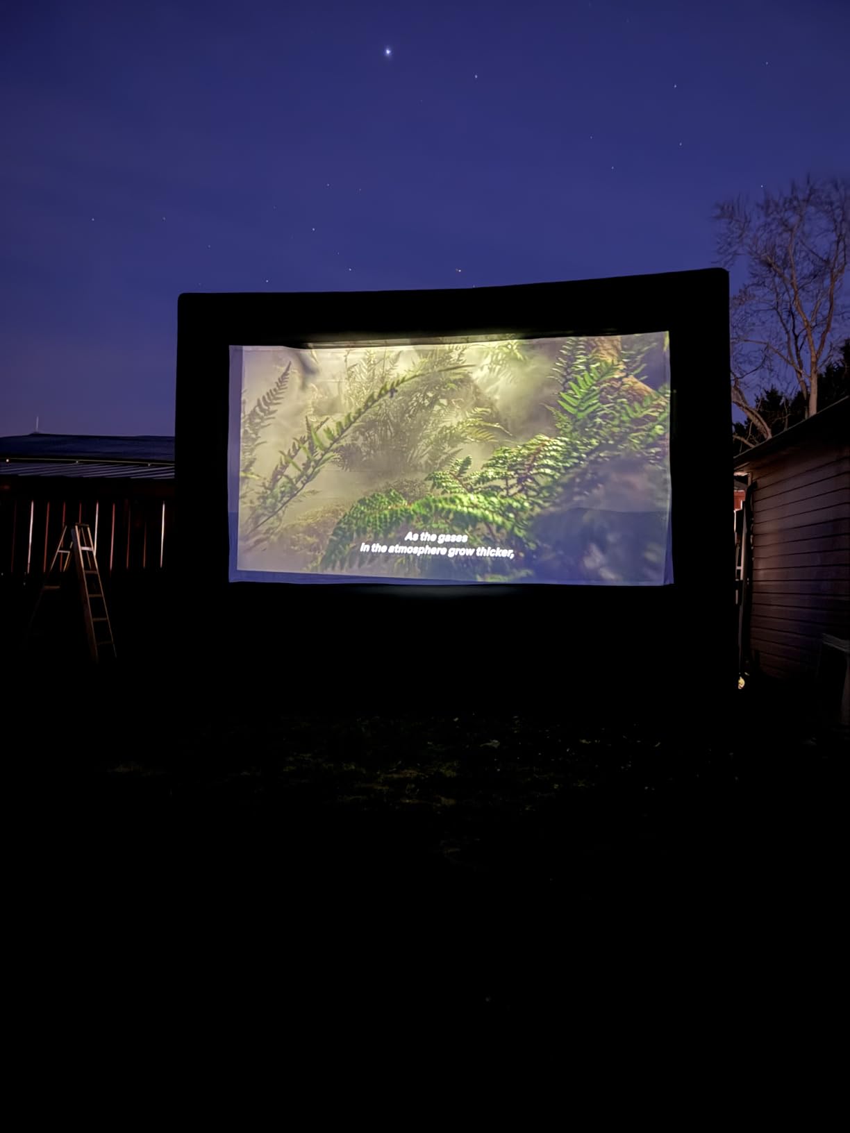 XHYCPY 16ft Inflatable Movie Screen Outdoor Projector Screen with Air Blower Storage Bag - Front/Rear Projection, Easy Set Up Blow Up Screen for Backyard Movie Night, Theme Parties, Celebrations customer photo 2
