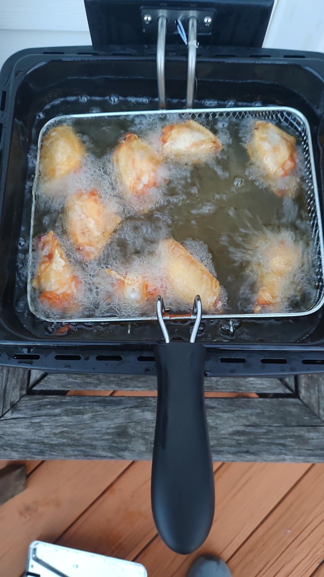 Chefman 4.5 Liter Deep Fryer w/Basket Strainer, XL Jumbo Size, Adjustable Temperature & Timer, Perfect for Fried Chicken, Shrimp, French Fries, Chips & More, Removable Oil-Container, Stainless Steel customer photo 1