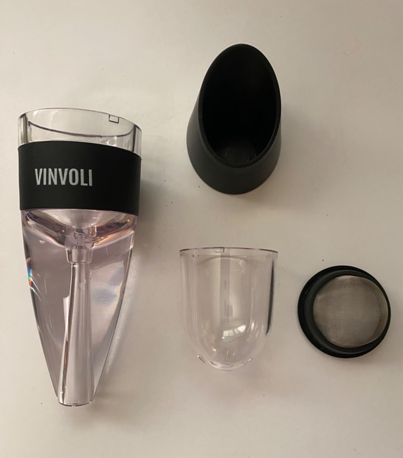 Vinvoli Wine Aerator - Deluxe 2026 Aerator Decanter with Unique Superior Three-Stage Aeration, Sediment Filter, No-Drip Stand customer photo 2