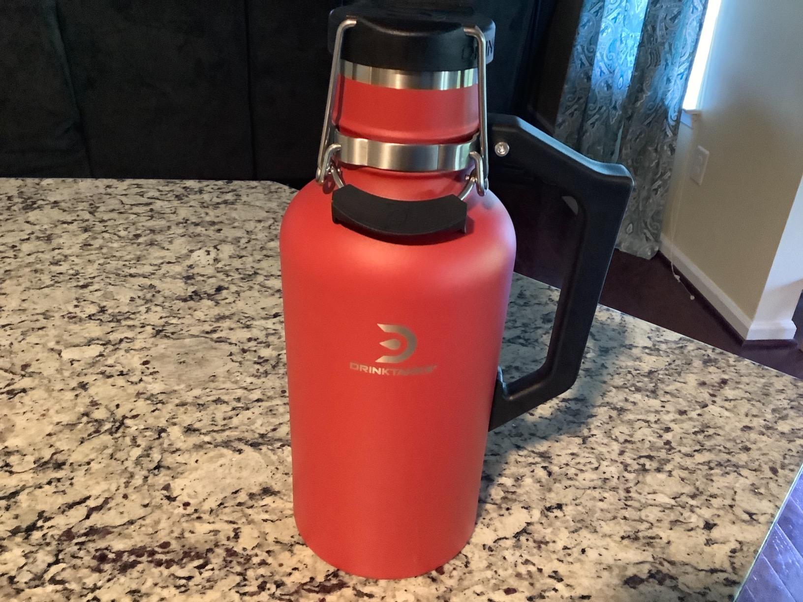 DrinkTanks Craft Growler - 64 oz Vacuum Insulated Stainless Steel Beer Growler with Handle, Leakproof Thermal Beverage Tumbler for Beer, Wine, Coffee, Soda, Kombucha customer photo 1