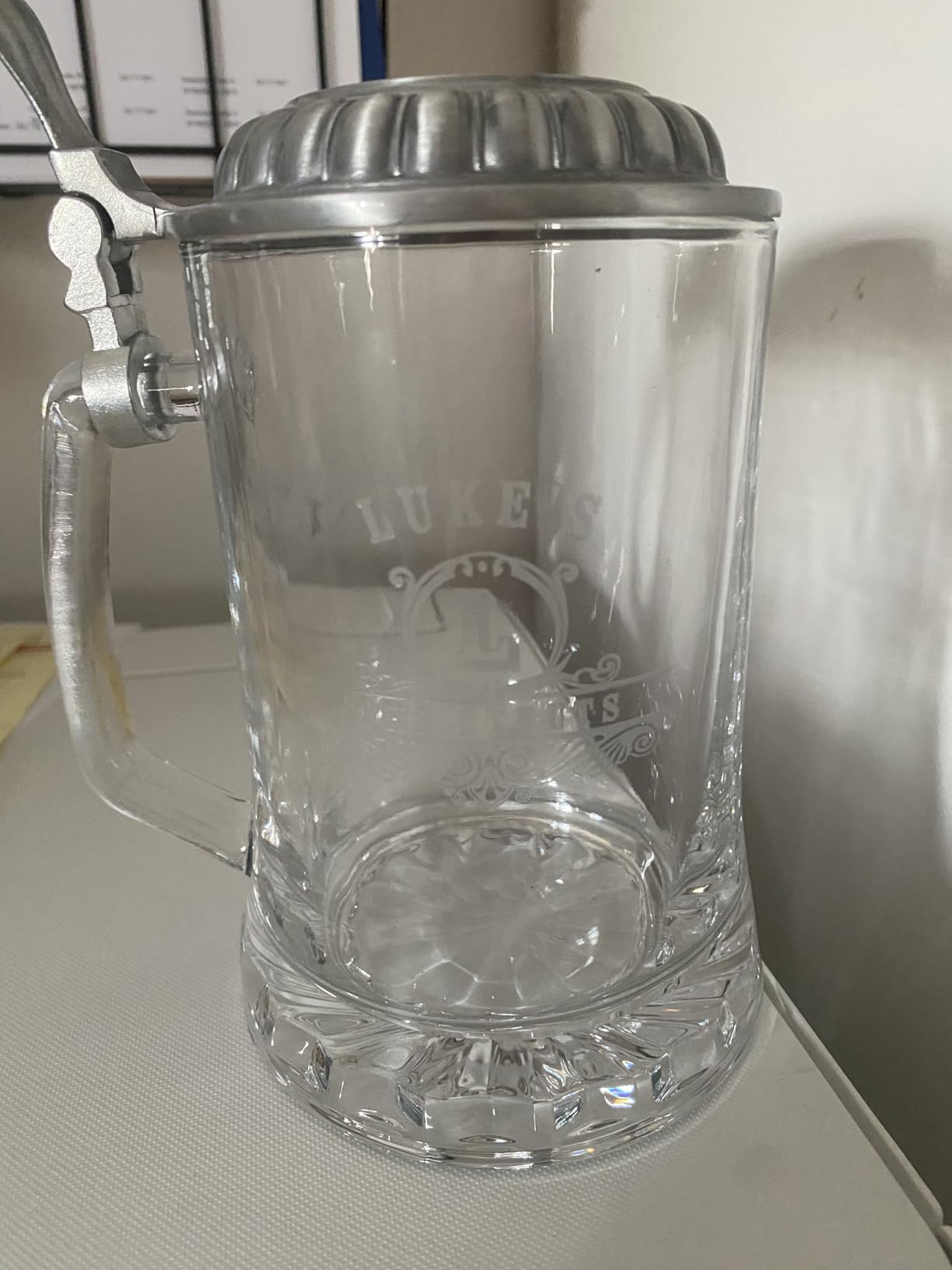 HomeWetBar Personalized Traditional German Beer Stein - Engraved Beer Stein with Lid customer photo 2