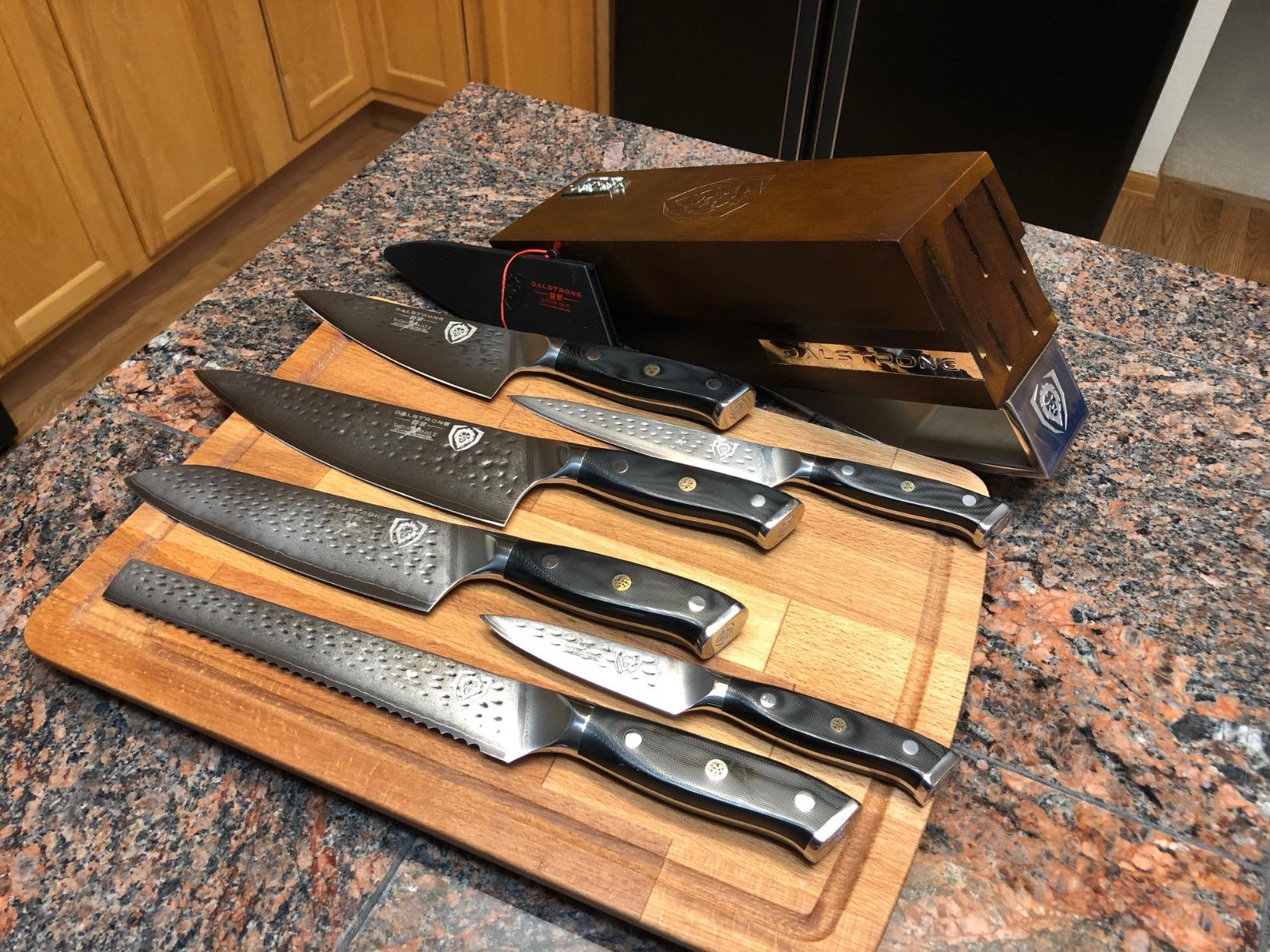 Dalstrong 5-Piece Japanese Knife Block Set - 66-Layer Damascus AUS-10V Steel (8-12° Edge), Chef + Santoku + Utility + Bread + Paring - Shogun ELITE For Serious Home Cooks & Culinary Gifts customer photo 1