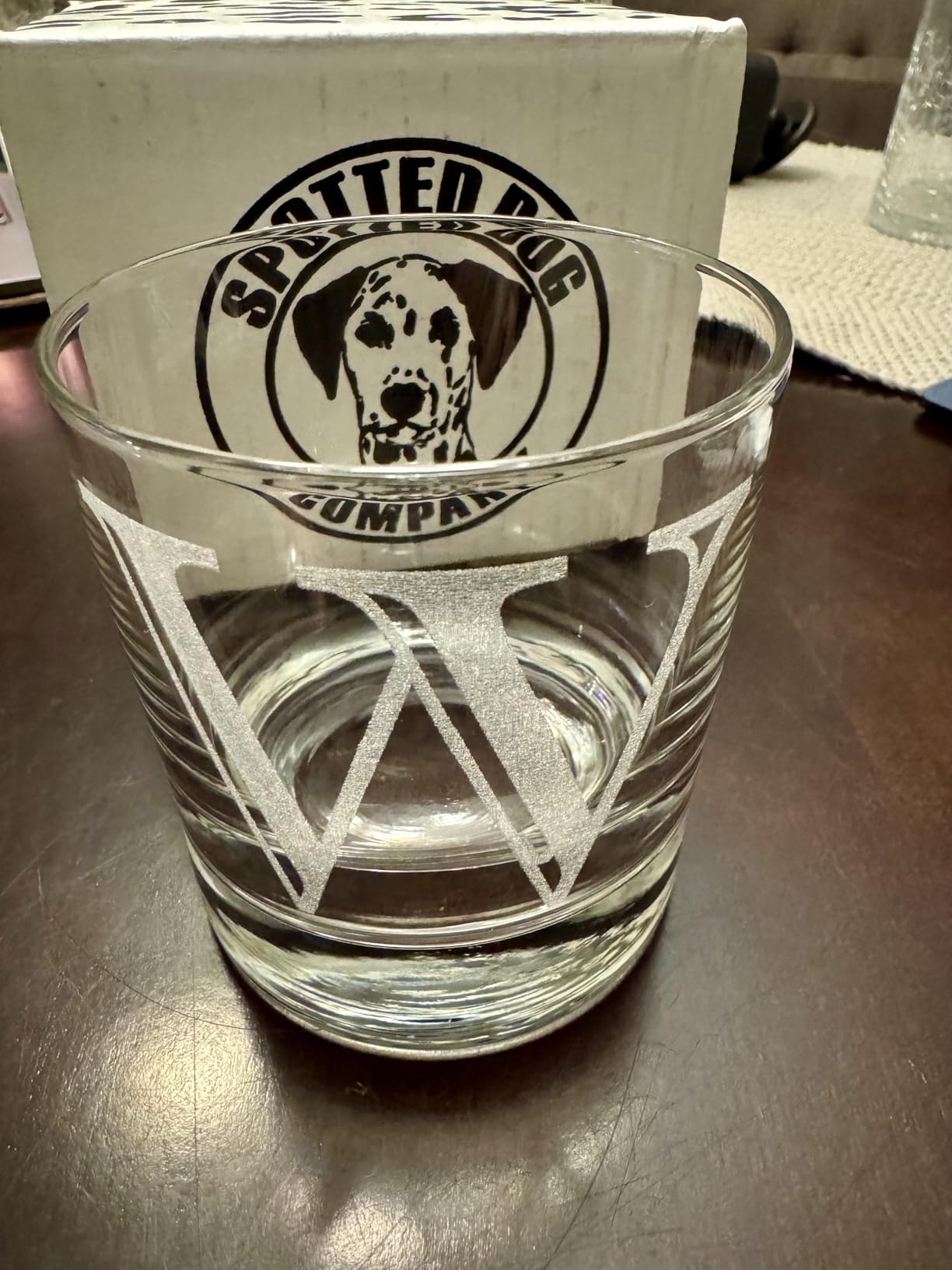 Etched Monogram 11oz Whiskey Rocks Glass, A-Z Customized Bourbon Gifts for Men, Custom Engraved Gifts for Him customer photo 2