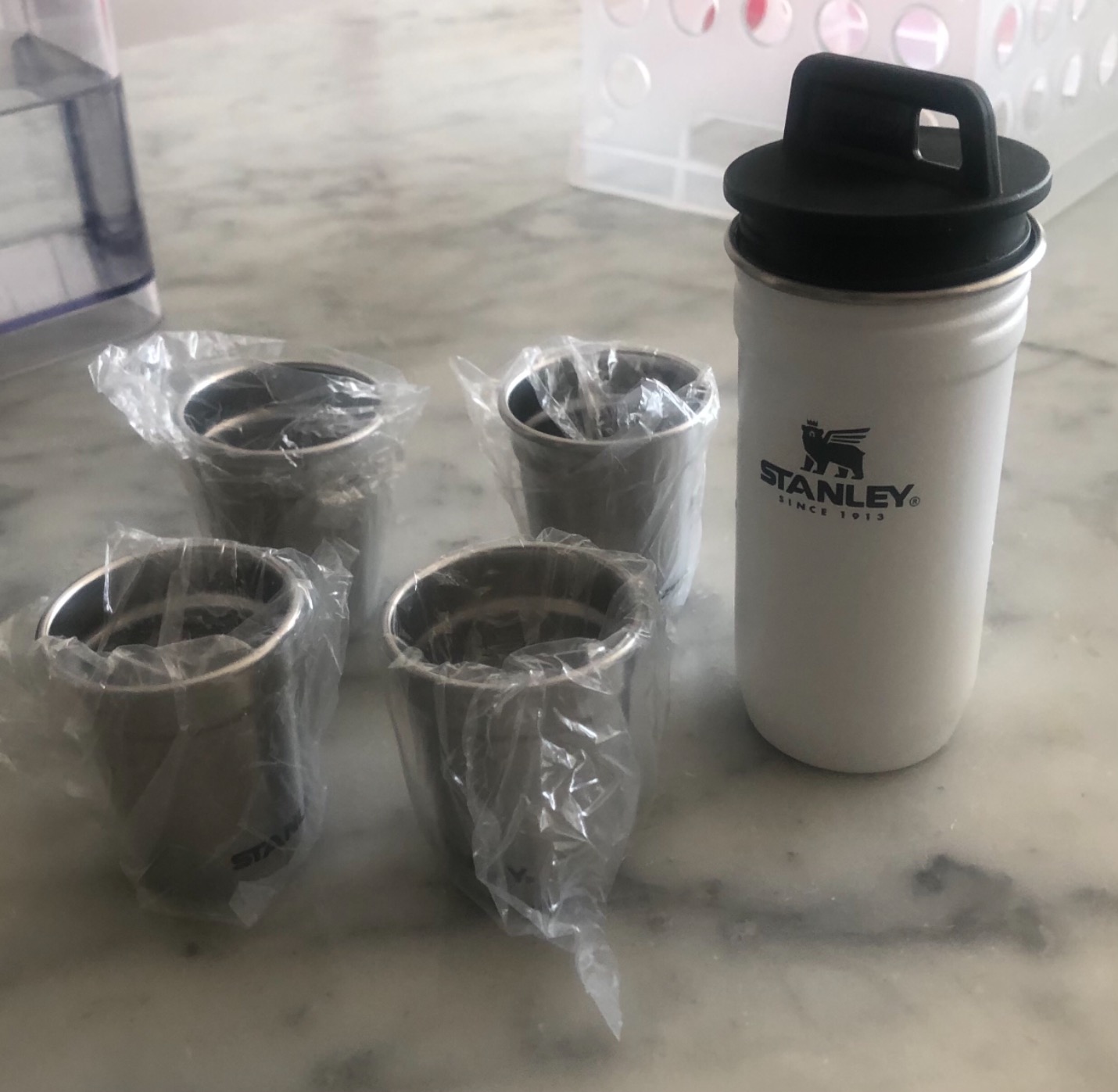 STANLEY Adventure Pre-Party Nesting Shot Glass Set | 4 Shot Glasses in Travel Carrying Case | Insulated Stainless Steel | BPA-Free | Hammertone Green customer photo 2