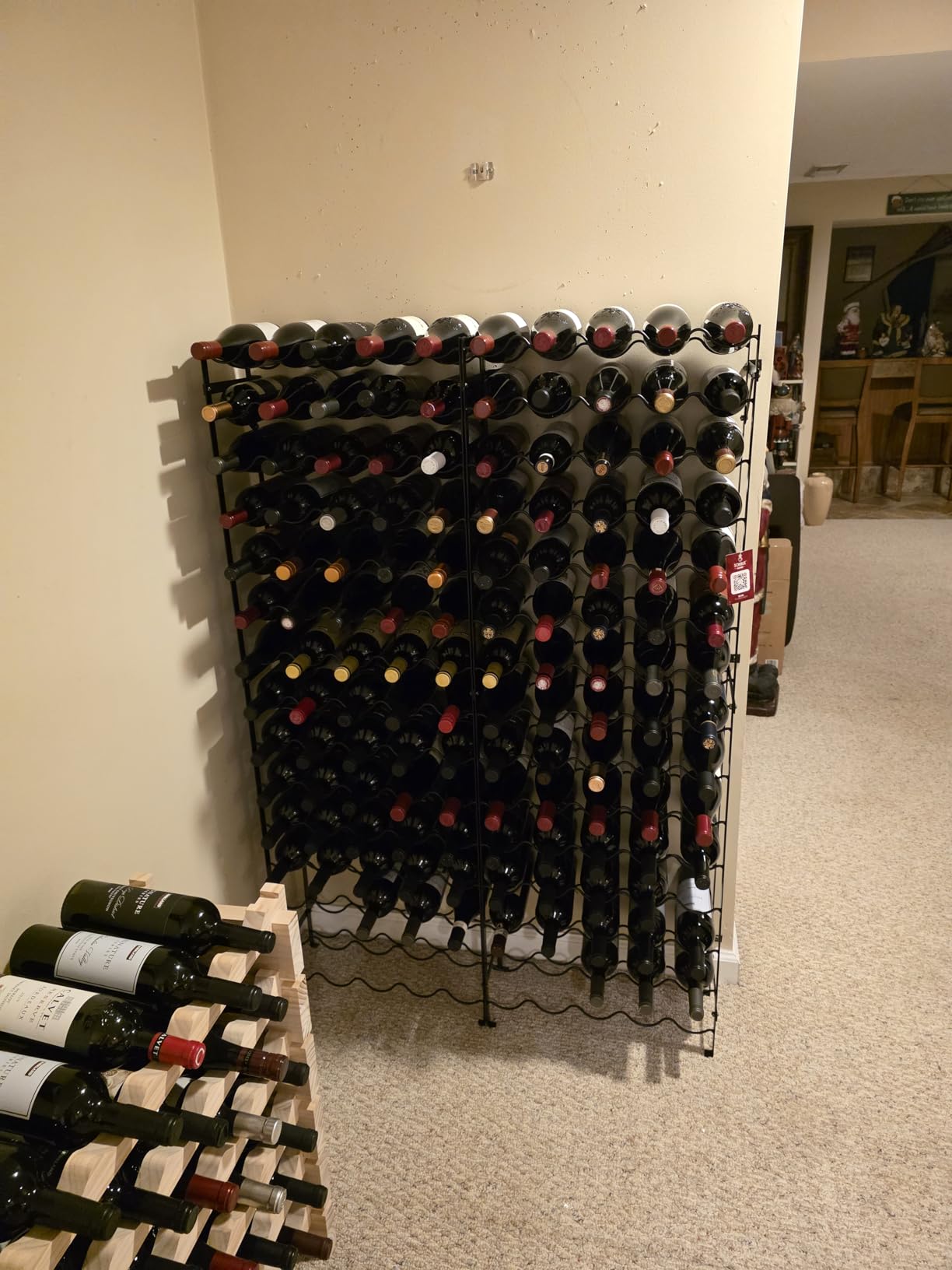 Sorbus Wine Rack Freestanding Floor - Wine Bottle Holder Holds 75 Bottles of Wine - 75 Bottle Capacity Wine Storage for Any Bar, Wine Cellar, Kitchen, Dining Room (New Improved Design) customer photo 2