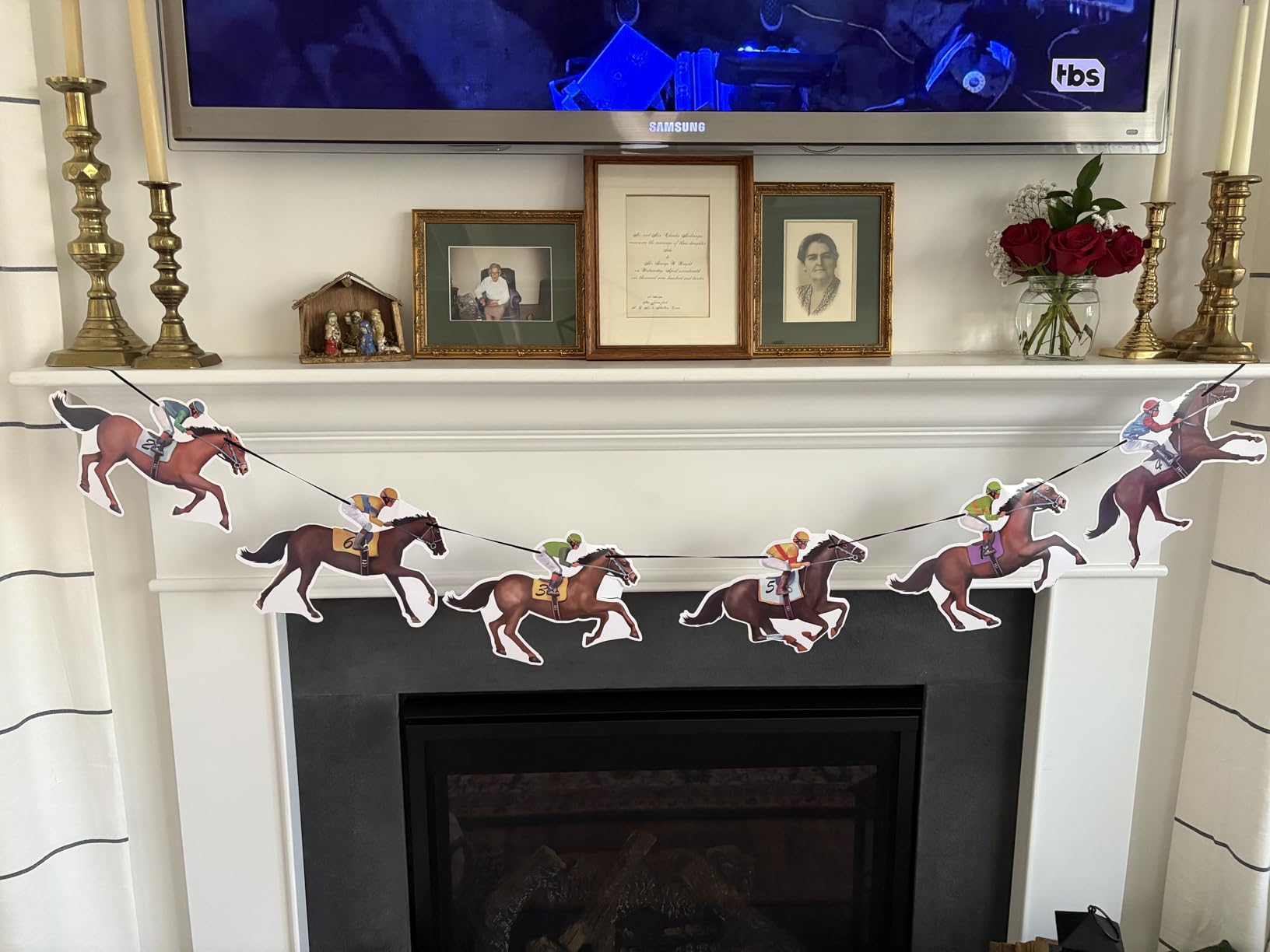 Kentucky Party Derby Day Banners Party Supplies Horse Racing Streamers Decorations(4PCS) customer photo 2