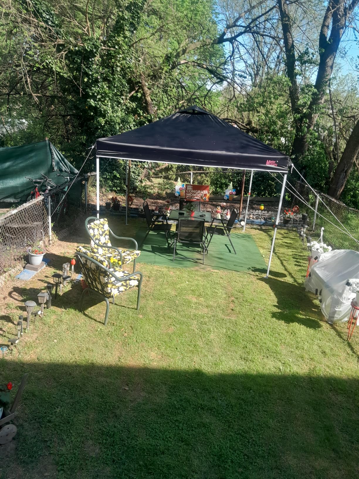 MASTERCANOPY 10x10 Pop Up Canopy Tent, 1 Person Setup Instant Shelter, Outdoor Portable Beach Canopy with Roller Bag, 4 Sandbags, 4 Ropes, 8 Stakes (10x10, Black) customer photo 2