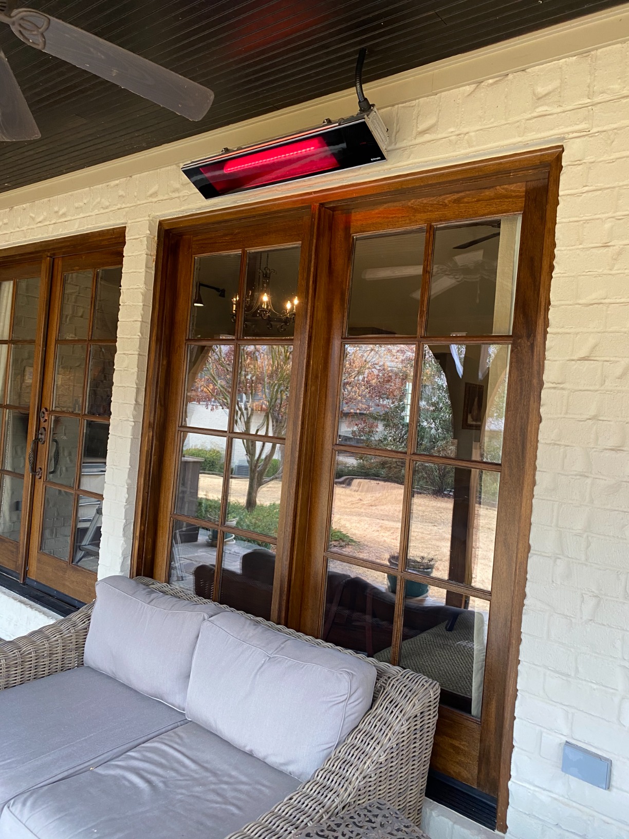 Dimplex Infrared Patio Heater, Weatherproof, Black, 1800W - Premium Radiant Heater for Indoor and Outdoor With Remote Control - Electric Outside Heater Perfect for Ceiling and Wall Mount Application customer photo 1