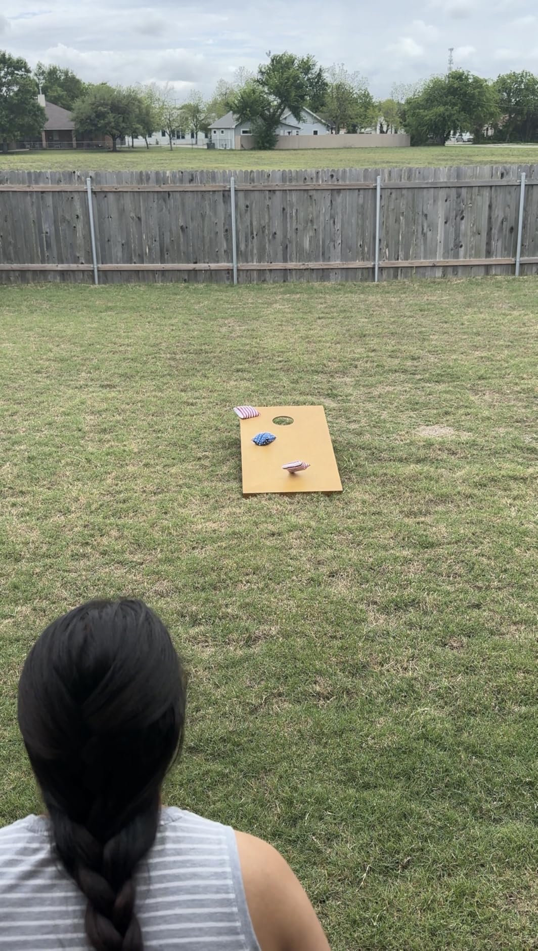 GoSports 4 ft x 2 ft Regulation Size Wooden Cornhole Boards Set with Light Brown Finish - Includes Carrying Case (Choose Your Colors) customer photo 2