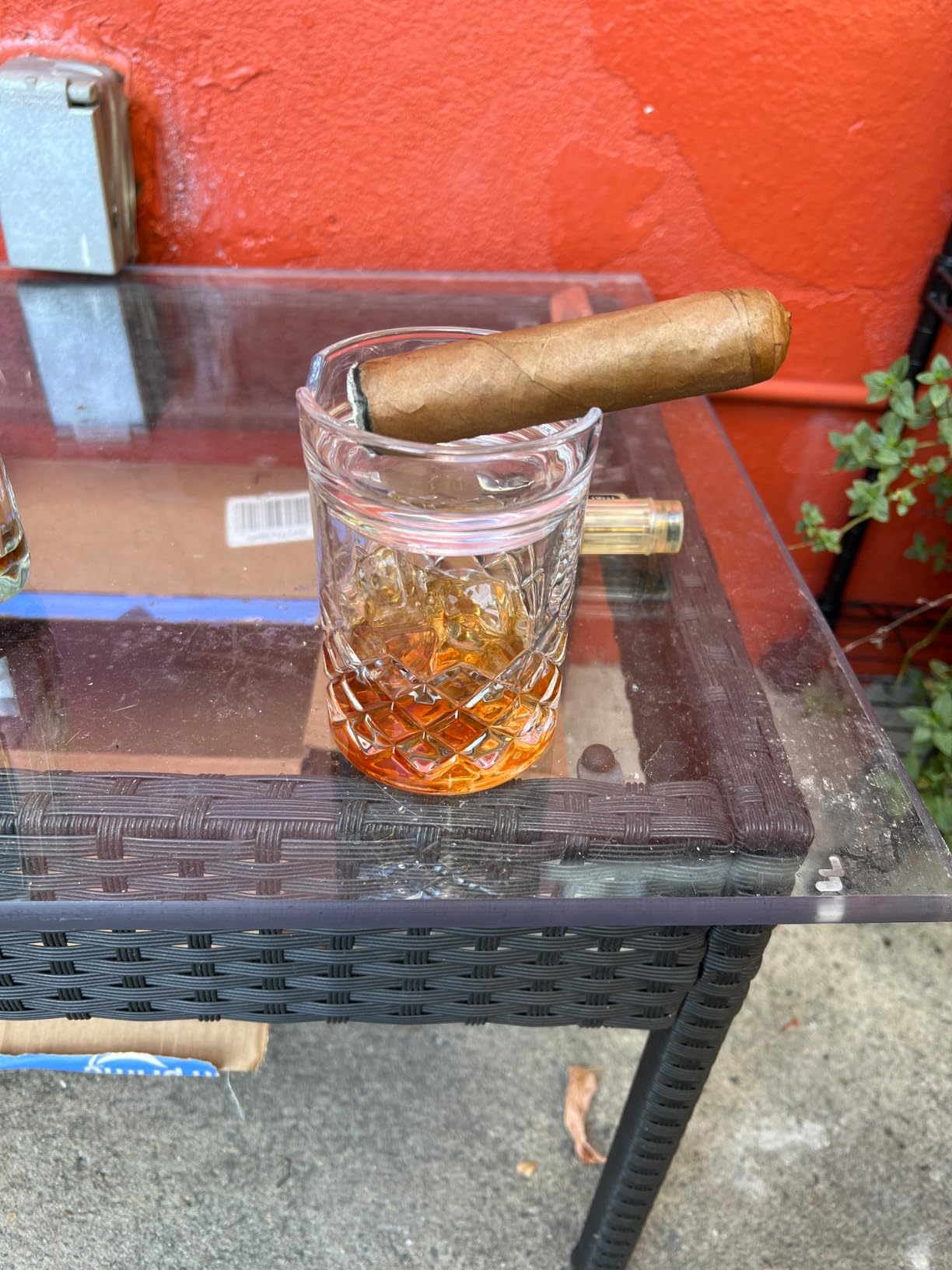 Godinger Cigar Whiskey Glass Set - Old Fashioned Whiskey Glass and Cigar Holder Bar Set customer photo 1