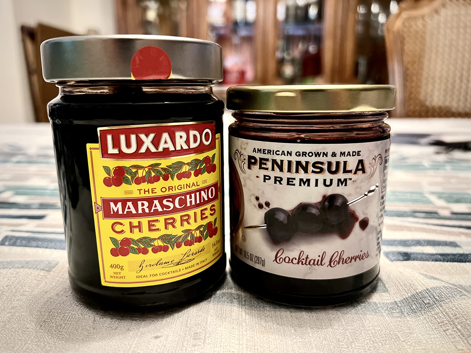 Peninsula Premium Cocktail Cherries | Award Winning | Deep Burgundy-Red | Silky Smooth, Rich Syrup | Luxe Fruit Forward, Sweet-Tart Flavor | Gourmet | American Grown & Made | 10.5 Ounce customer photo 1