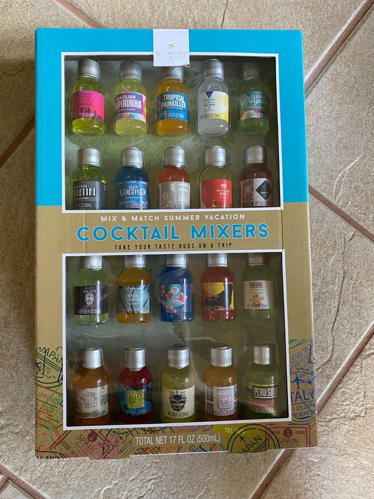 Thoughtfully Cocktails, Mix and Match Mini Sampler Cocktail Mixer Set, Vegan and Vegetarian, Tropical and Classic, Set of 20 (Contains NO Alcohol) customer photo 1