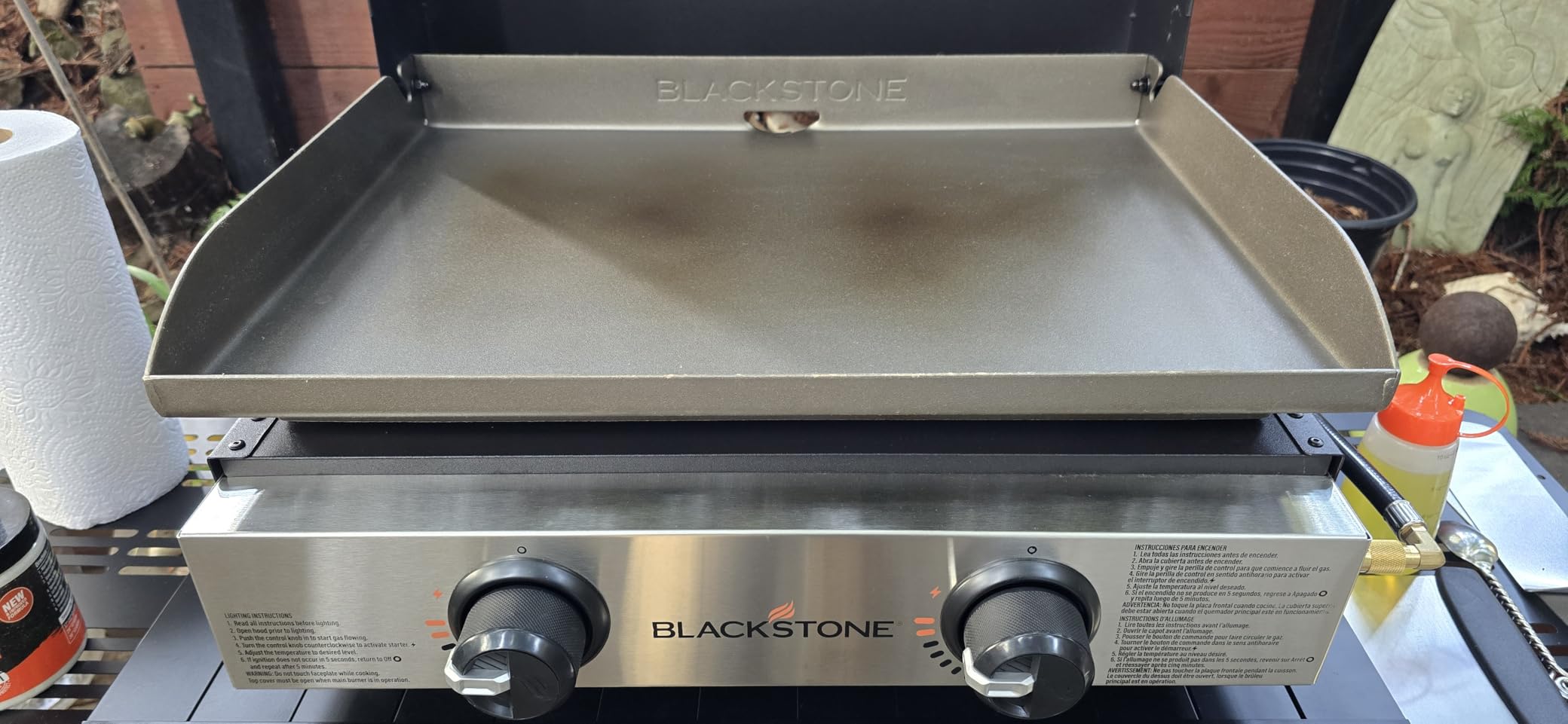 Blackstone 1813 Original 22 Tabletop Griddle with Hood and Stainless Steel Front Plate, Powder Coated Steel, Black customer photo 1