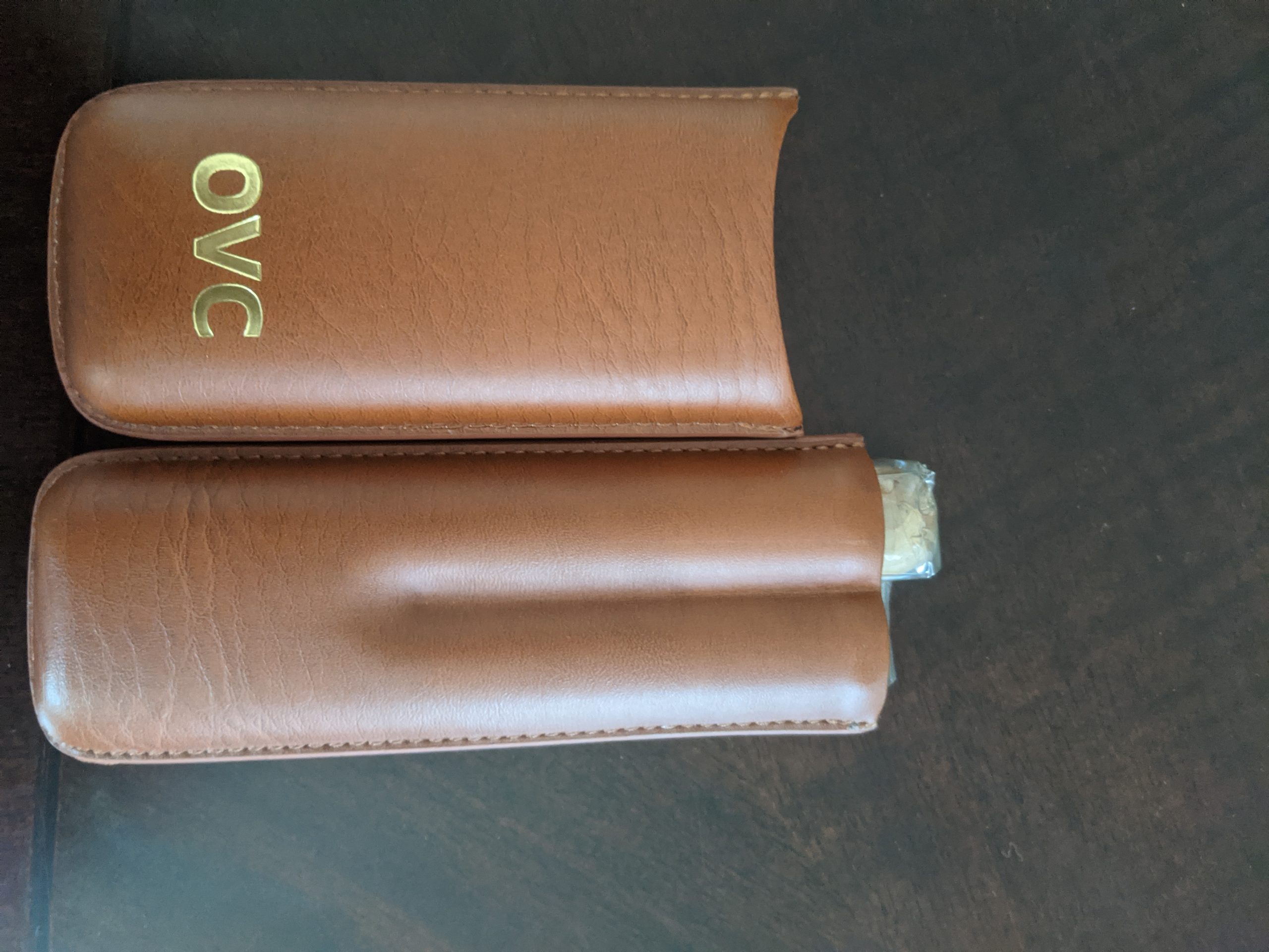 CASE ELEGANCE Two Cigar Travel Case - Chestnut Brown Vegan Leather, Premium Travel Cigar Case for Men, Luxury Cigar Gifts for Men customer photo 2
