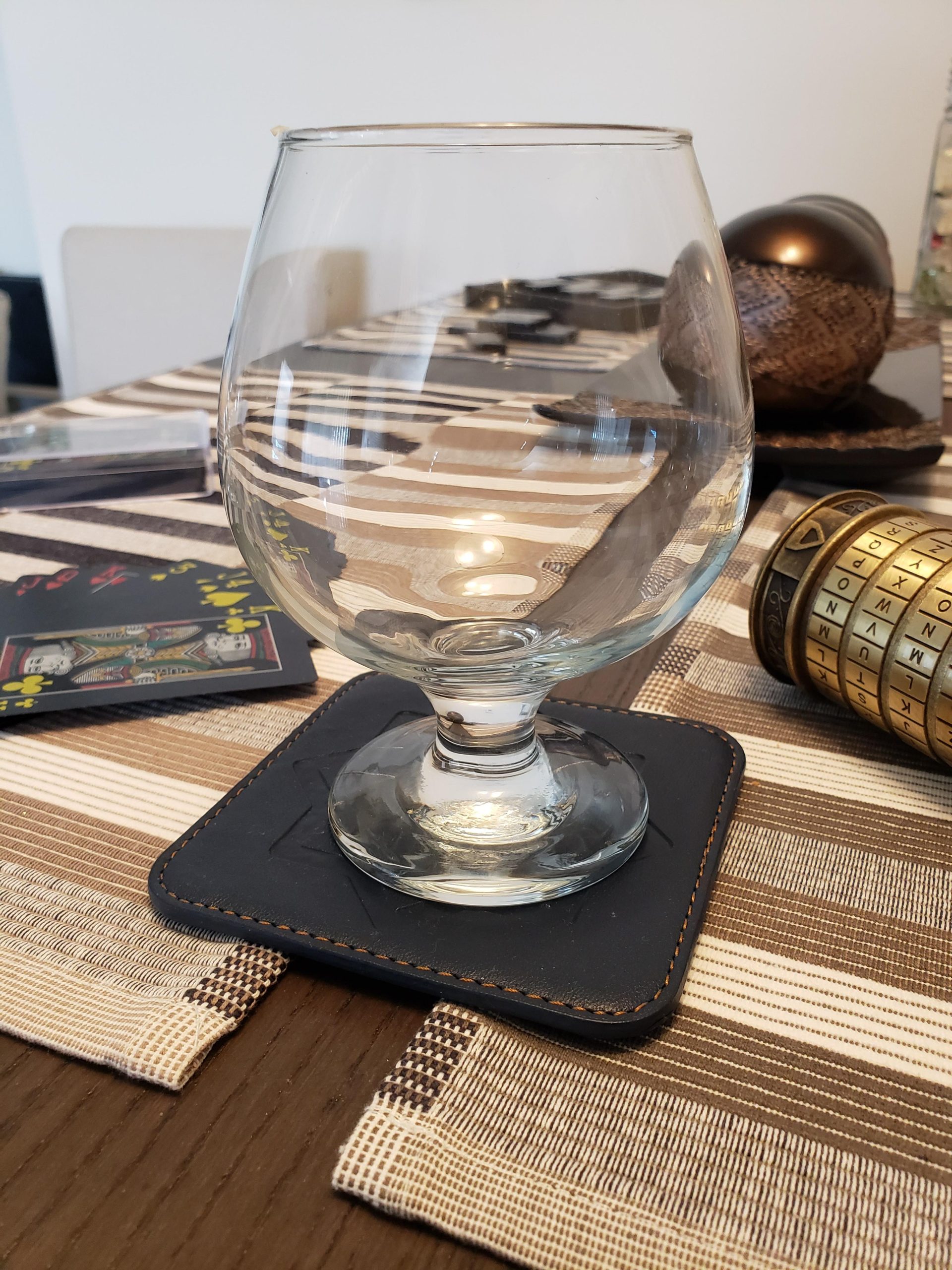 LAV Brandy Snifters Glass Set | Dishwasher Safe, Short Stem Balloon Glasses, Glass Goblets for Spirits, Bourbon Whiskey, Cognac, Scotch, Beer Tasting Glasses | 13.25 oz | Set of 4 customer photo 1