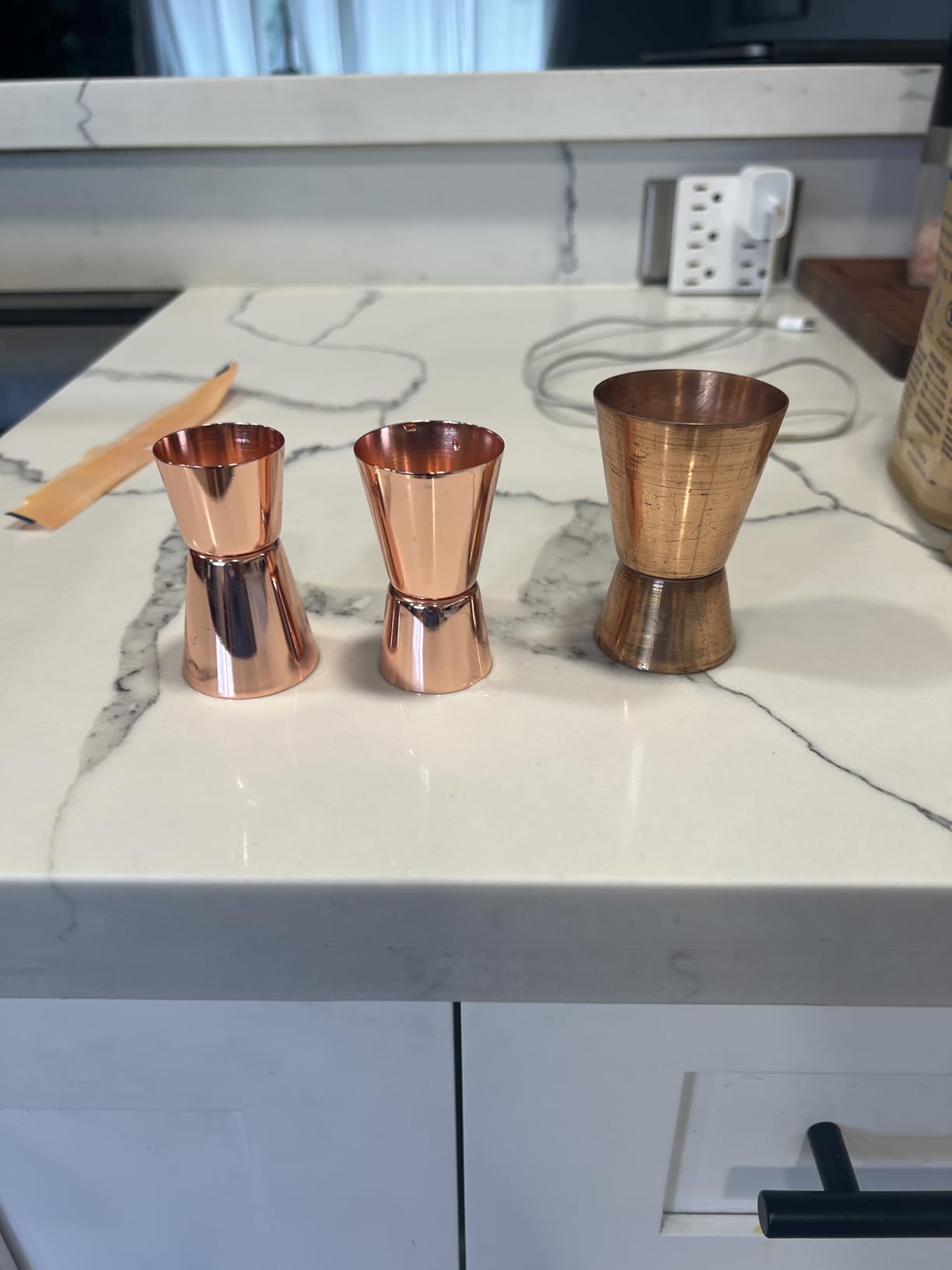 LINALL Moscow Mule Copper Mugs- Set of 4 Copper Plated Stainless Steel Mug 18oz, for Chilled Drinks customer photo 2