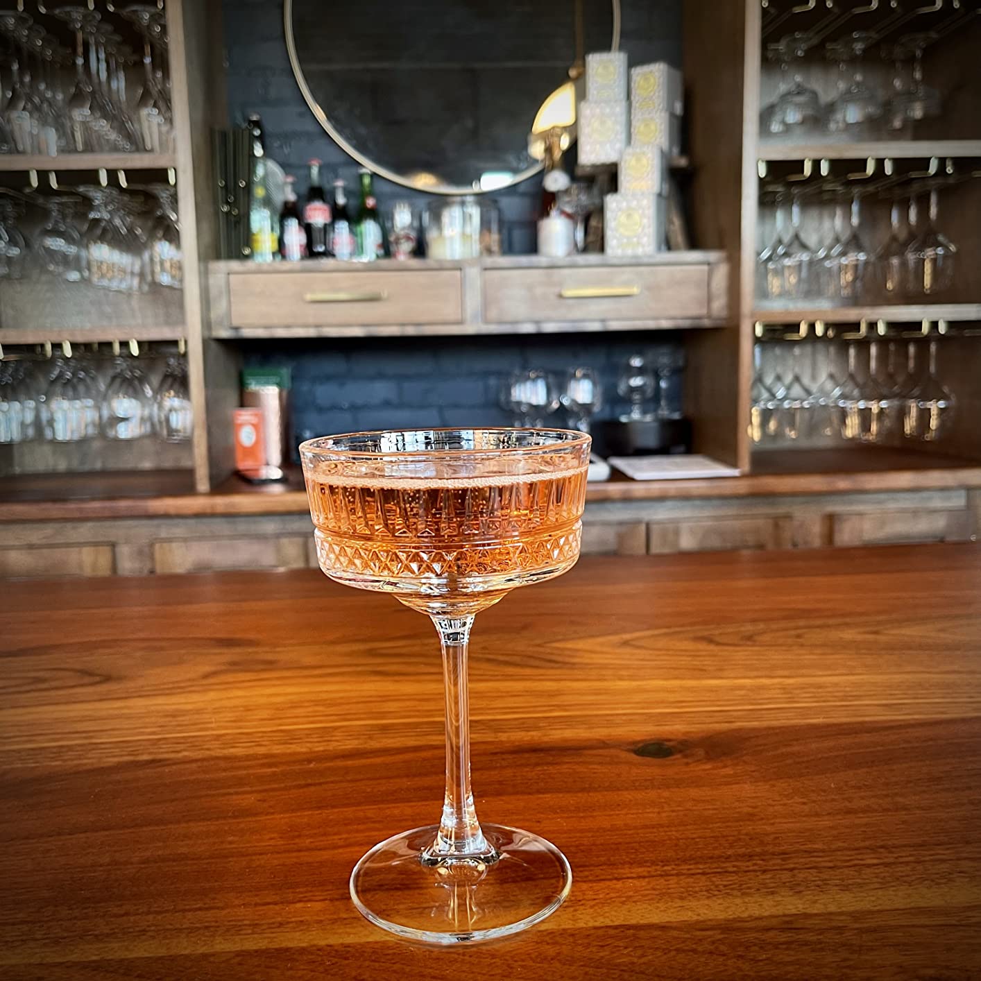 Pasabahce Vintage Coupe Glasses Set Of 4 - Exclusive Champagne, Cocktail, Martini, Wine Glasses - Long Stem Glassware - 8.8 oz customer photo 2