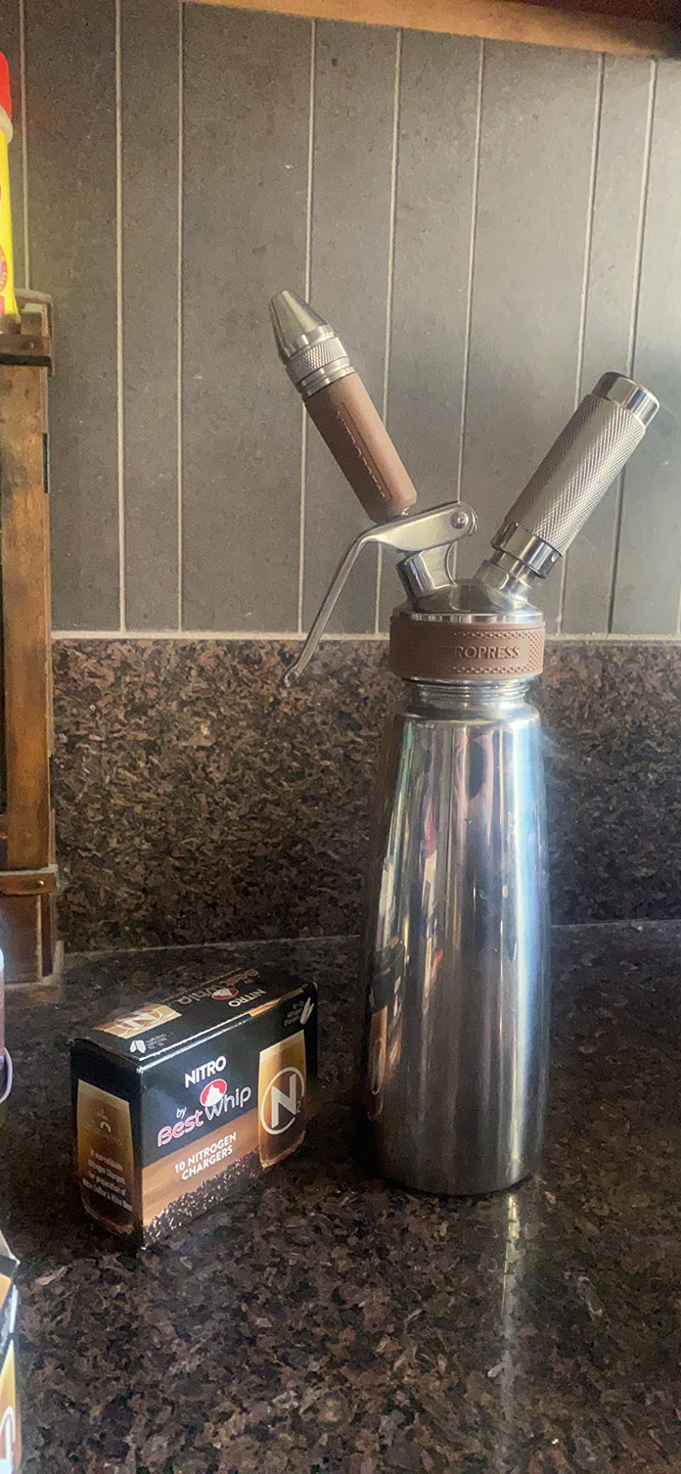 Original NitroPress - Nitro Cold Brew Coffee Maker Kit | Includes 10 Nitrogen Cartridges | Portable Infuser for Nitro Drinks, Cold Brew, Cocktails & Tea at Home or On the Go customer photo 2