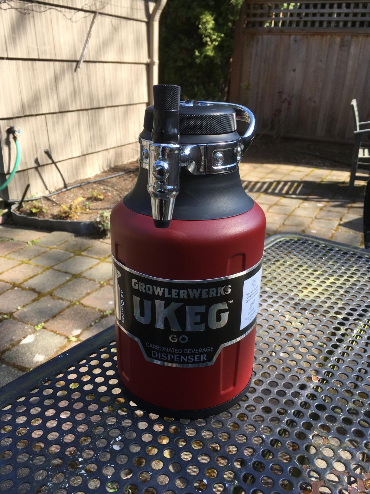 GrowlerWerks uKeg Go Carbonated Growler Beer Gift and Craft Beverage Dispenser for Beer, Soda, Cider, Kombucha and Cocktails, 64 oz, Tungsten customer photo 1