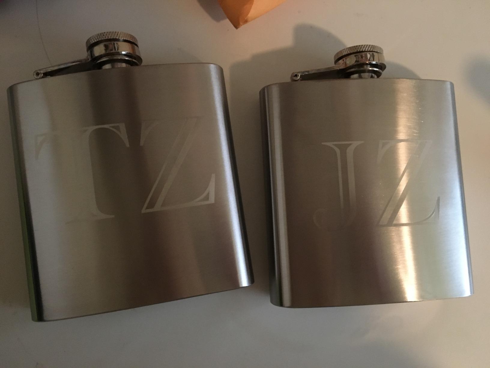 Custom Engraving Top Shelf Stainless Steel Flasks 4oz | Screw-On Leak Proof Cap | Personalized Groom Wedding Favors | Liquor Flask Gifts for Men - Pack of 1 customer photo 2