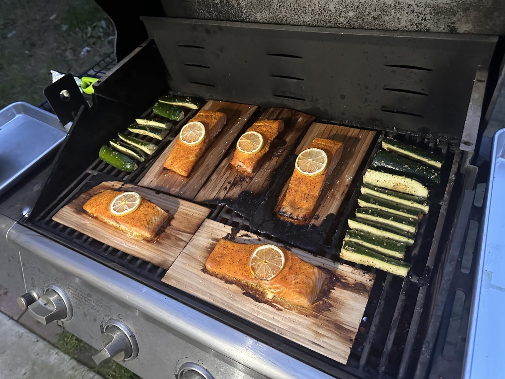 12 Pack Cedar Planks for Grilling Salmon and More - Sourced and Made in the USA customer photo 1
