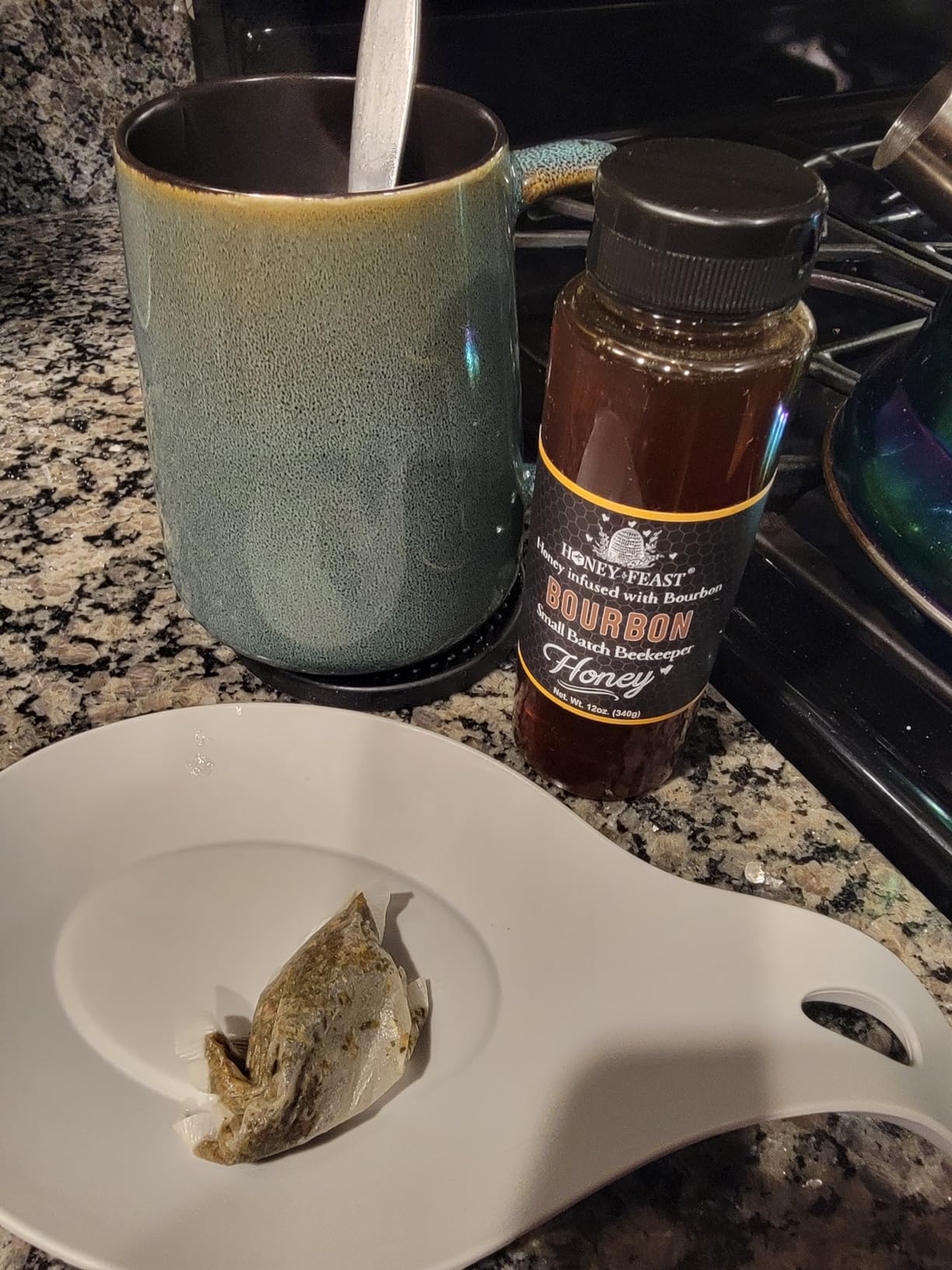HONEY FEAST Bourbon-Infused Sweetener 12 oz | Artisanal Small-Batch Raw Blend | Ideal for Bourbon Enthusiasts & Gourmets customer photo 2