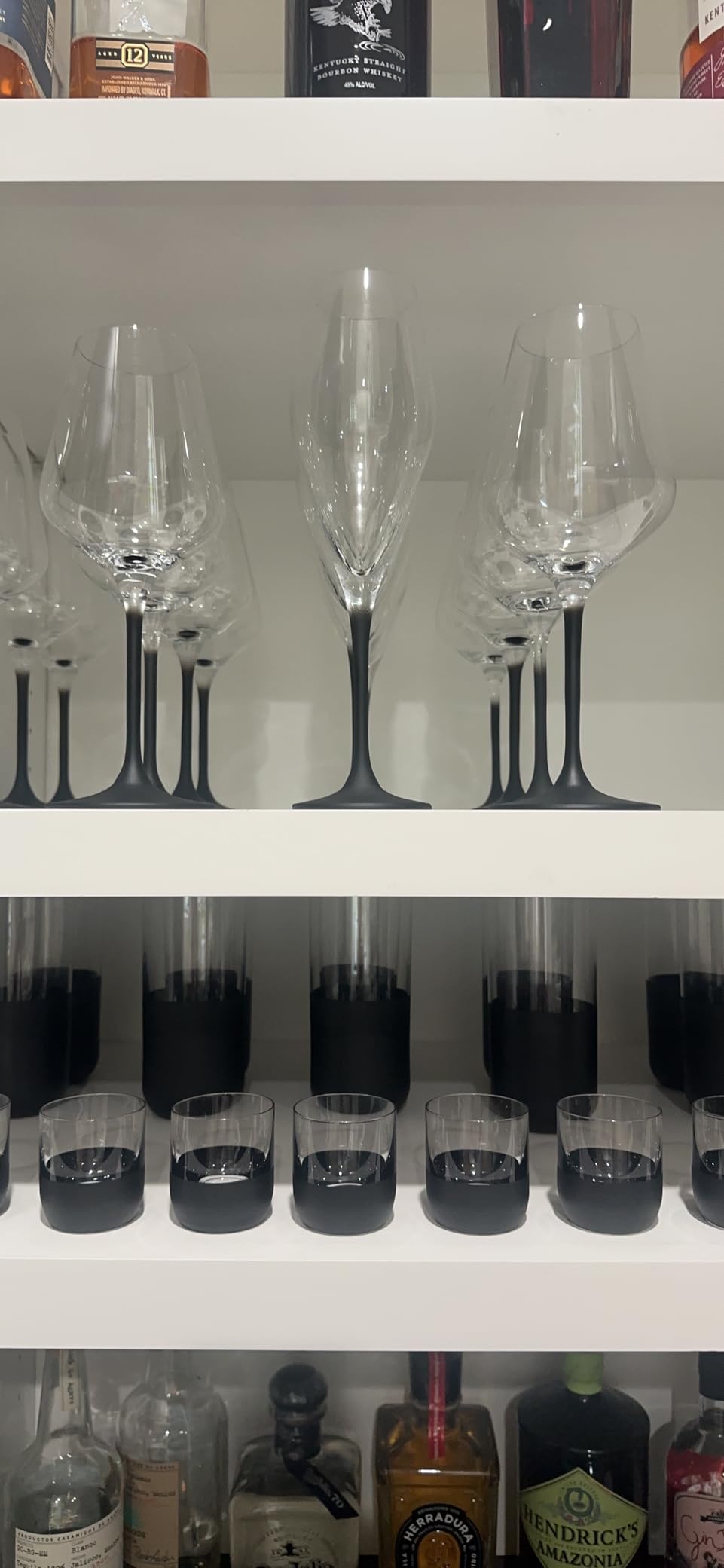 Villeroy & Boch Manufacture Rock Set of 4 Elegant Crystal Glass Champagne Flutes Dishwasher Safe Black customer photo 1