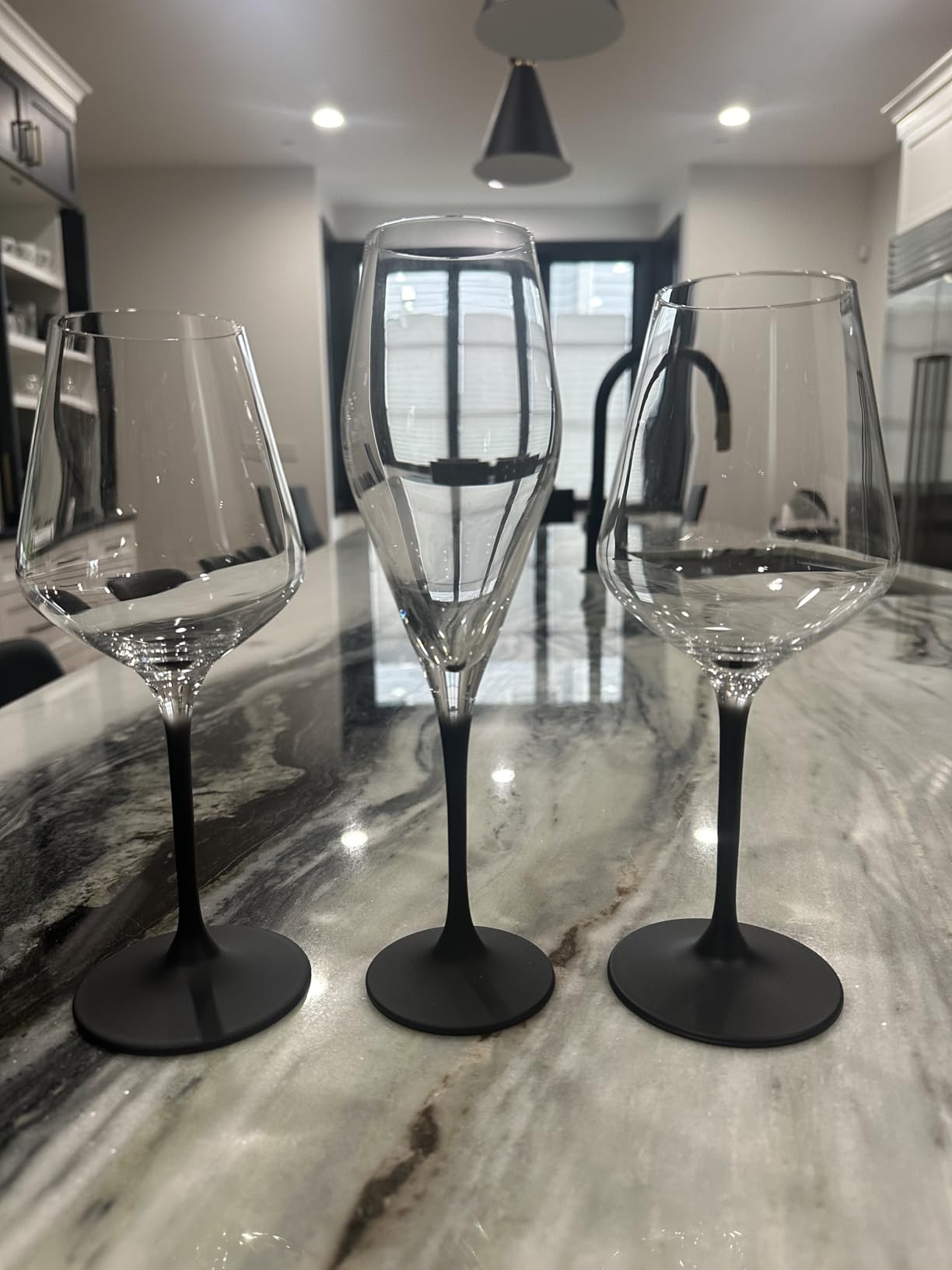 Villeroy & Boch Manufacture Rock Set of 4 Elegant Crystal Glass Champagne Flutes Dishwasher Safe Black customer photo 2