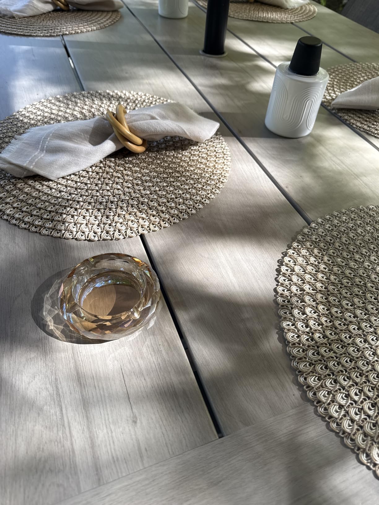 Crystal Glass Ashtray, Cigar Cigarettes Ashtray Holder Home Office Desktop Tabletop Decoration, Crystal Gold customer photo 1