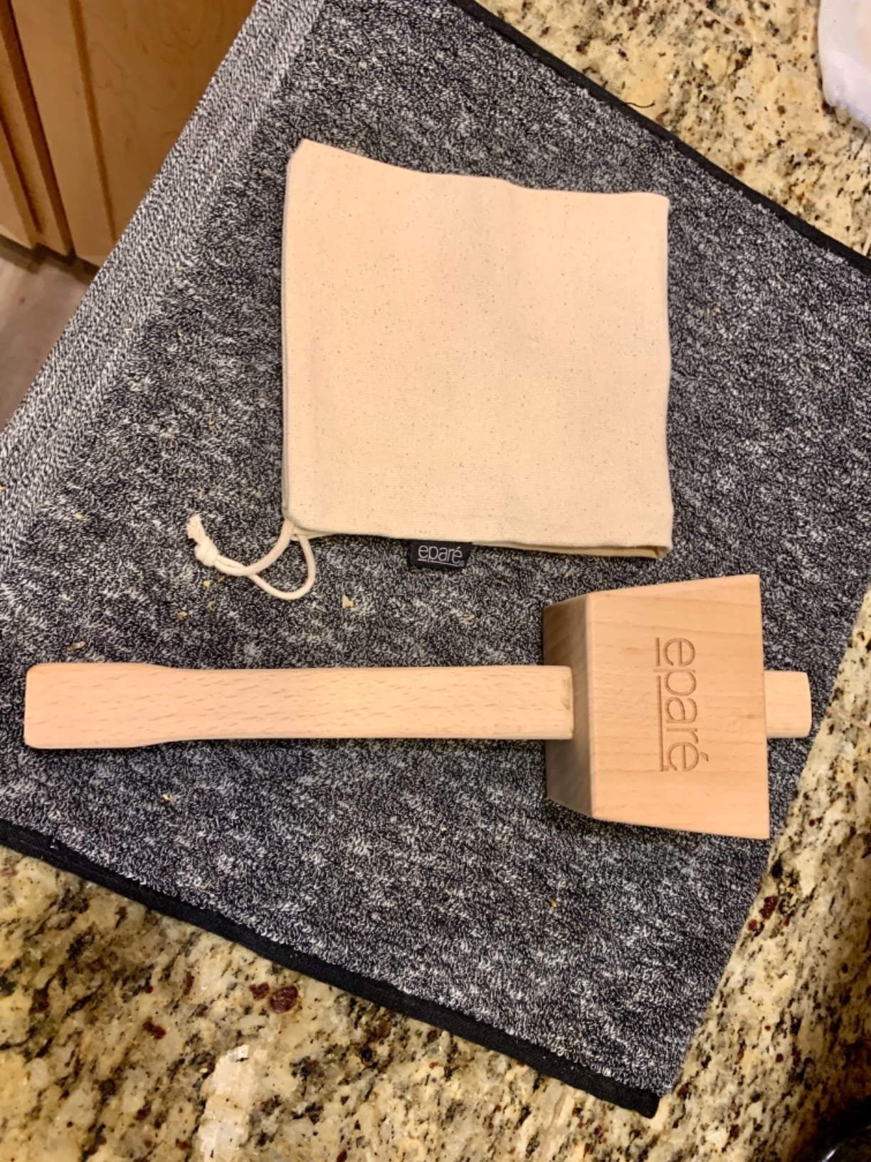Epare Lewis Bag & Ice Mallet - Manual Ice Crusher Wooden Hammer - Canvas Crushing Bag - Crushed Ice Bar Cocktails - Bartender & Kitchen Tools Kit customer photo 2