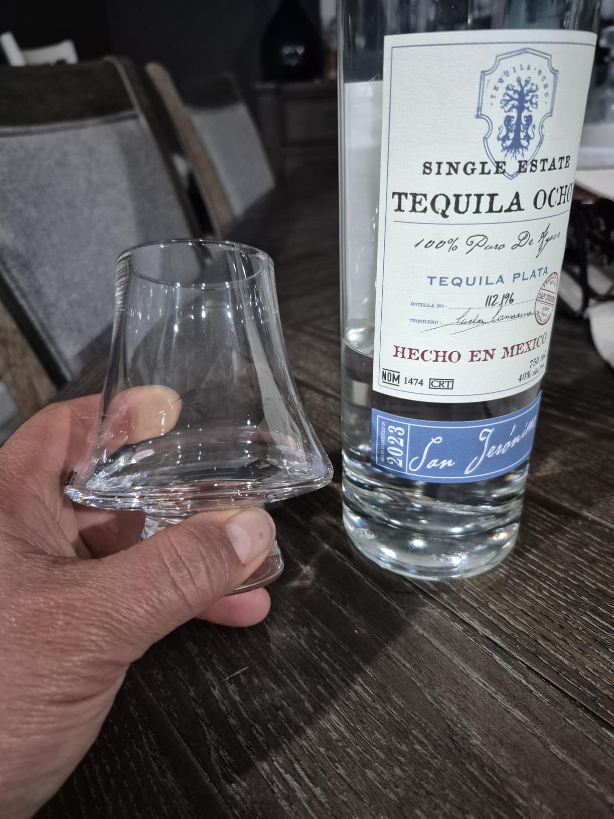 Bourbon Whisky Crystal Glass Snifter, Set of 4 - Narrow Rim Tasting Glasses - Handcrafted - Good for Cognac Brandy Scotch - 9-ounce/260ml customer photo 1