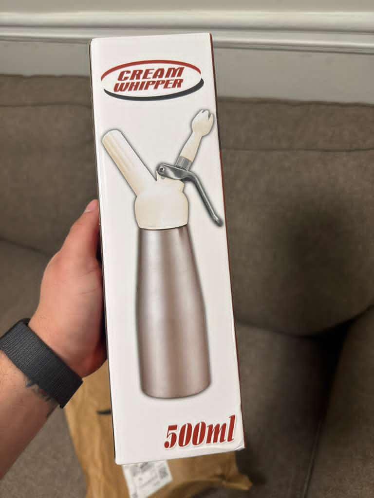 Professional Aluminum Whipped Cream Dispenser Cream Maker 500mL (1 Pint) for Desserts Gourmet Cream Whipper with 3 Decorating Nozzles- N2O Chargers (Not Included) customer photo 2