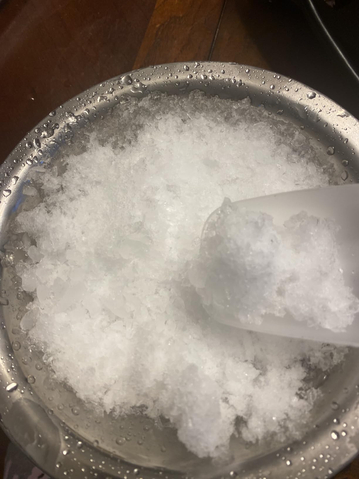 OKF Ice Shaver Prevent Splash Snow Cone Machine, Electric 3 Blades Shaved Ice Machine, 380W Ice Shaver Machine, 286lbs/hr Ice Crushers for Home Use, Ice Crusher with Free Ice Pick (Silver) customer photo 1