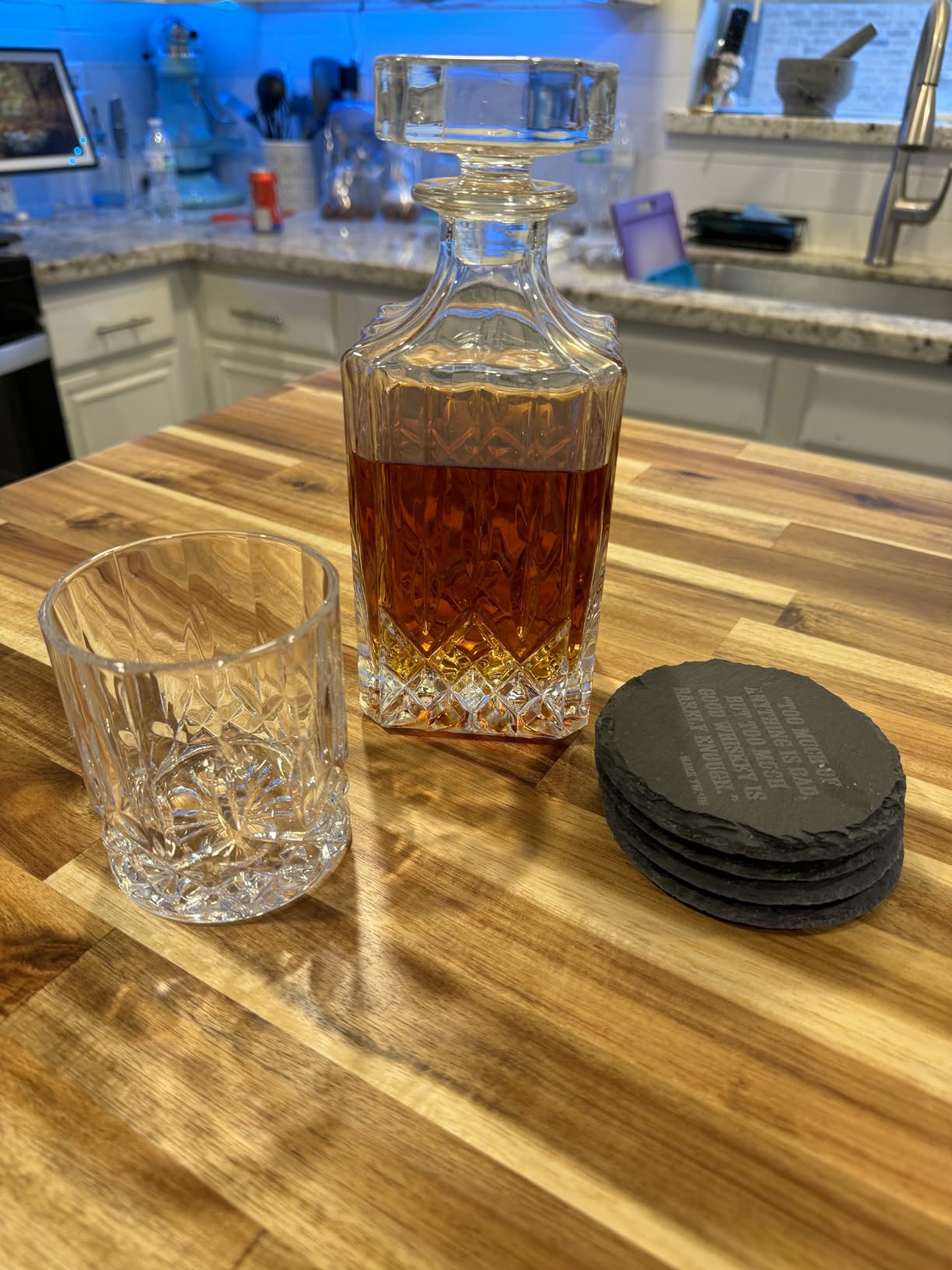 Mixology & Craft Whiskey Stones Gift Set for Men | Whiskey Glass and Stones Set with a Classy Gift Box and 6 Granite Round Whiskey Stones | Whiskey Lovers Gifts for Men, Dad, Husband, Boyfriend customer photo 2