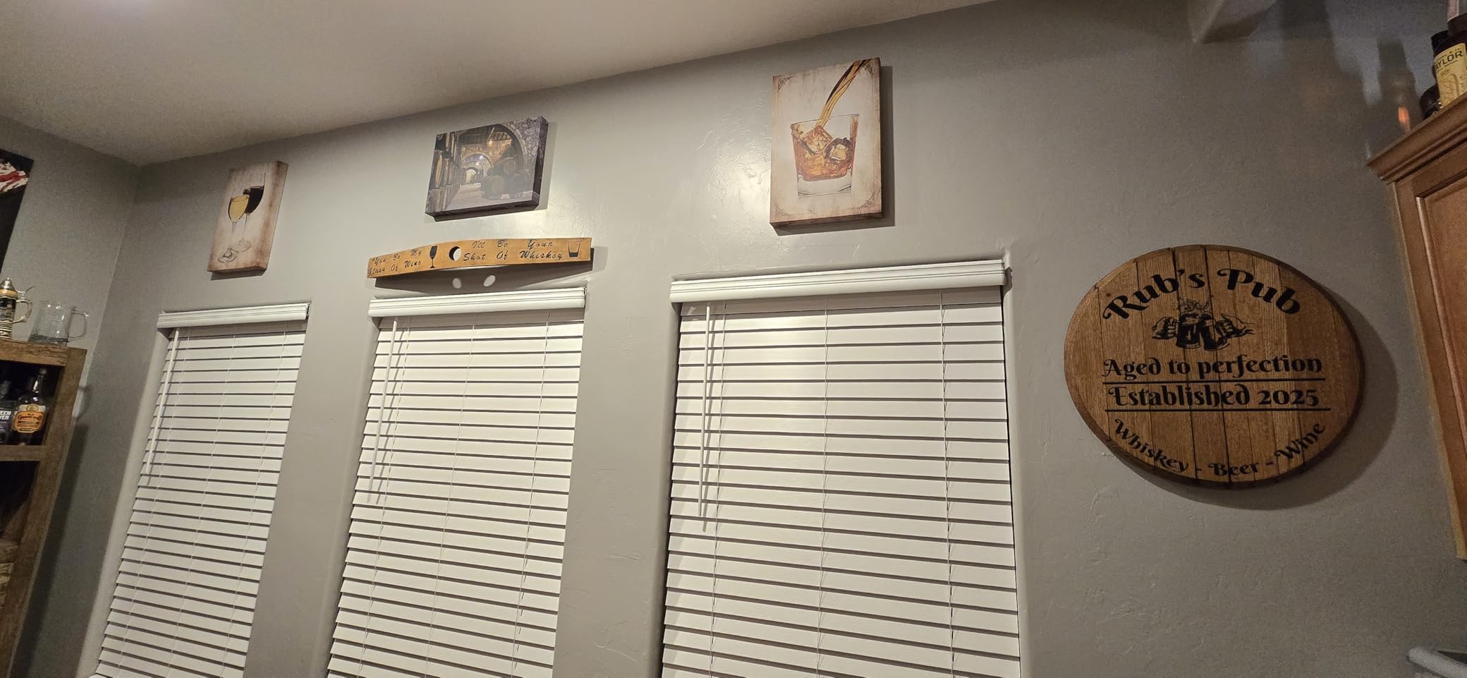 Personalized Whiskey Barrel Head - Custom Hideout - Drinking Bar Sign Man Cave customer photo 1
